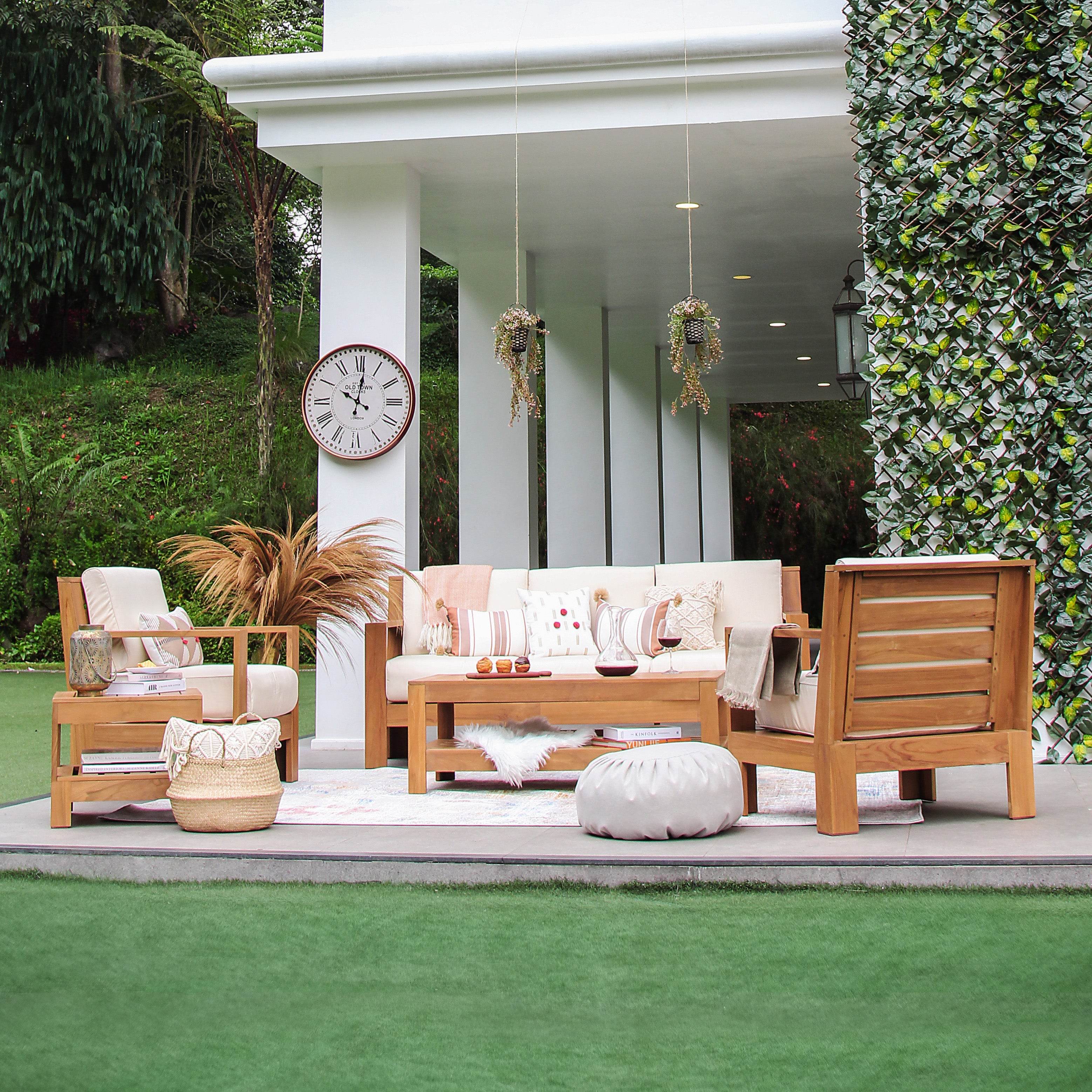 Logan Teak Wood Outdoor Coffee Table - Image 8