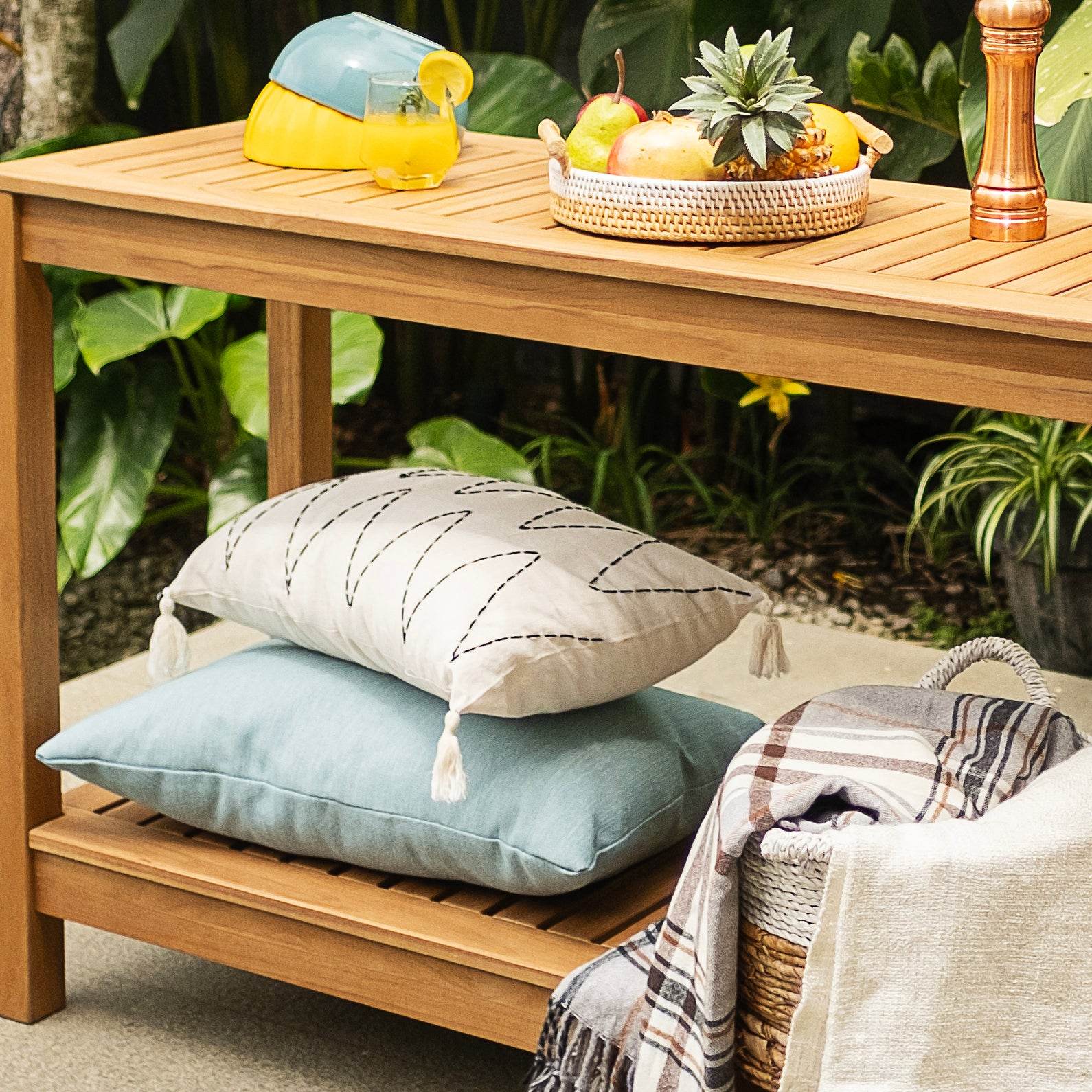 Logan Teak Wood Outdoor Console Table - Image 7