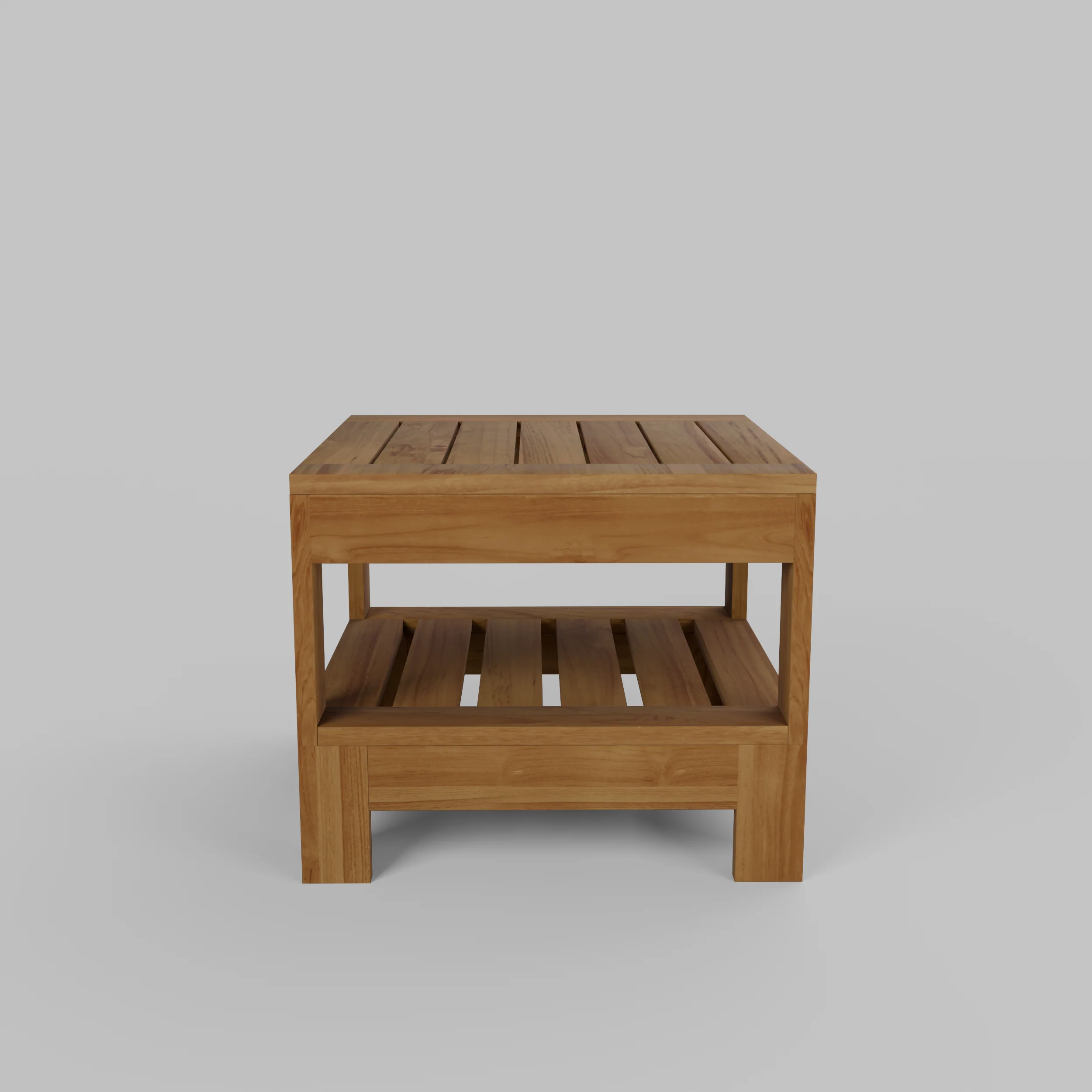 Logan Teak Wood Outdoor Side Table - Image 11