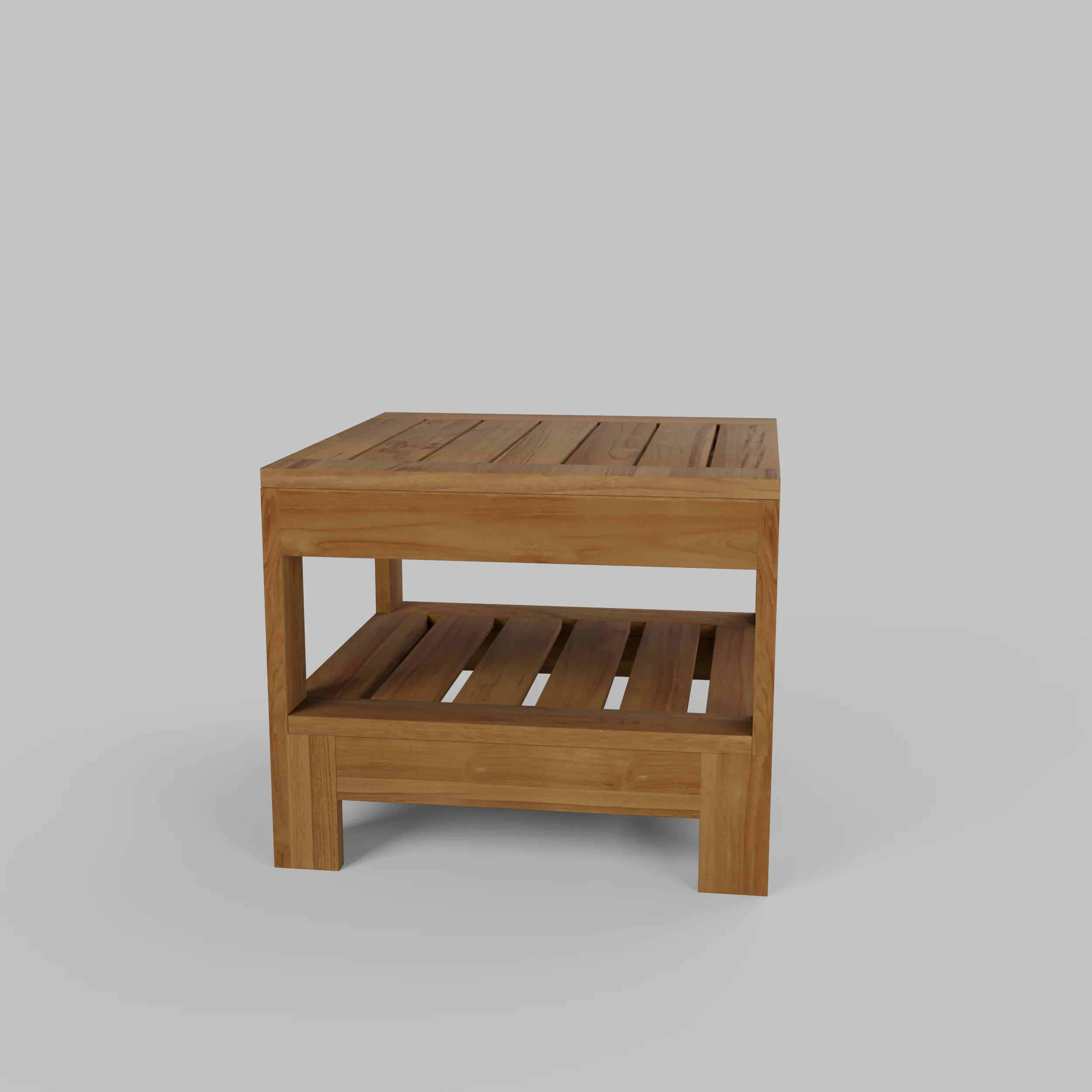 Logan Teak Wood Outdoor Side Table - Image 12