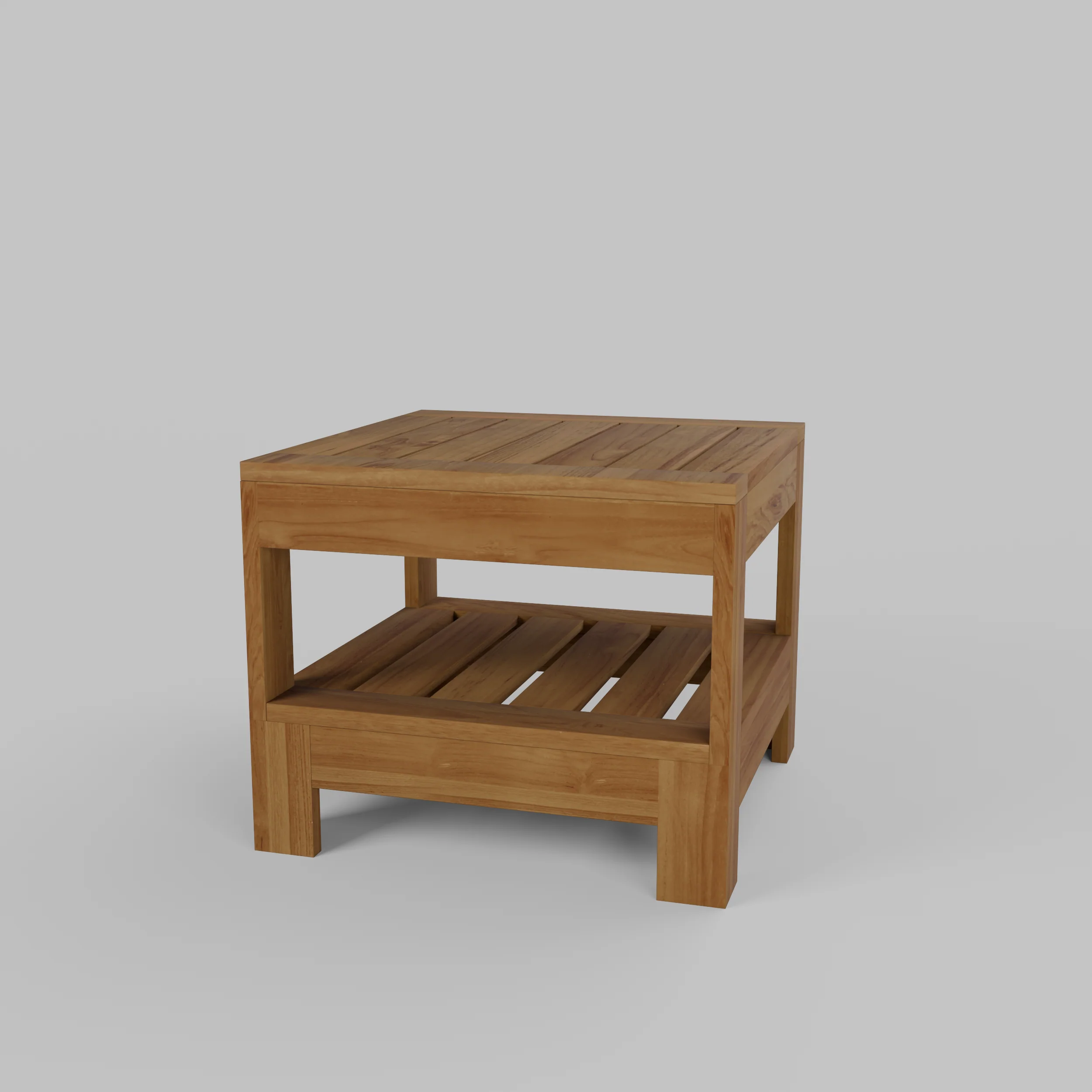 Logan Teak Wood Outdoor Side Table - Image 13