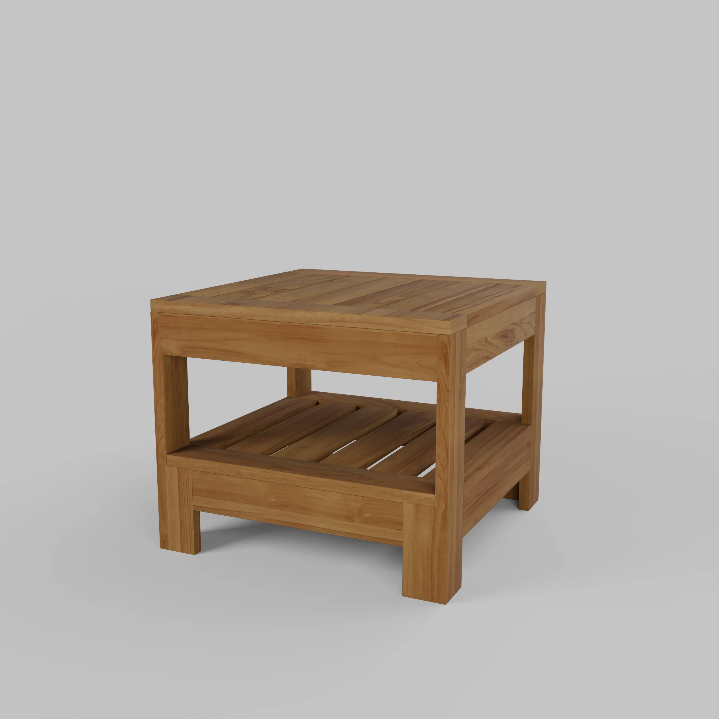 Logan Teak Wood Outdoor Side Table - Image 14