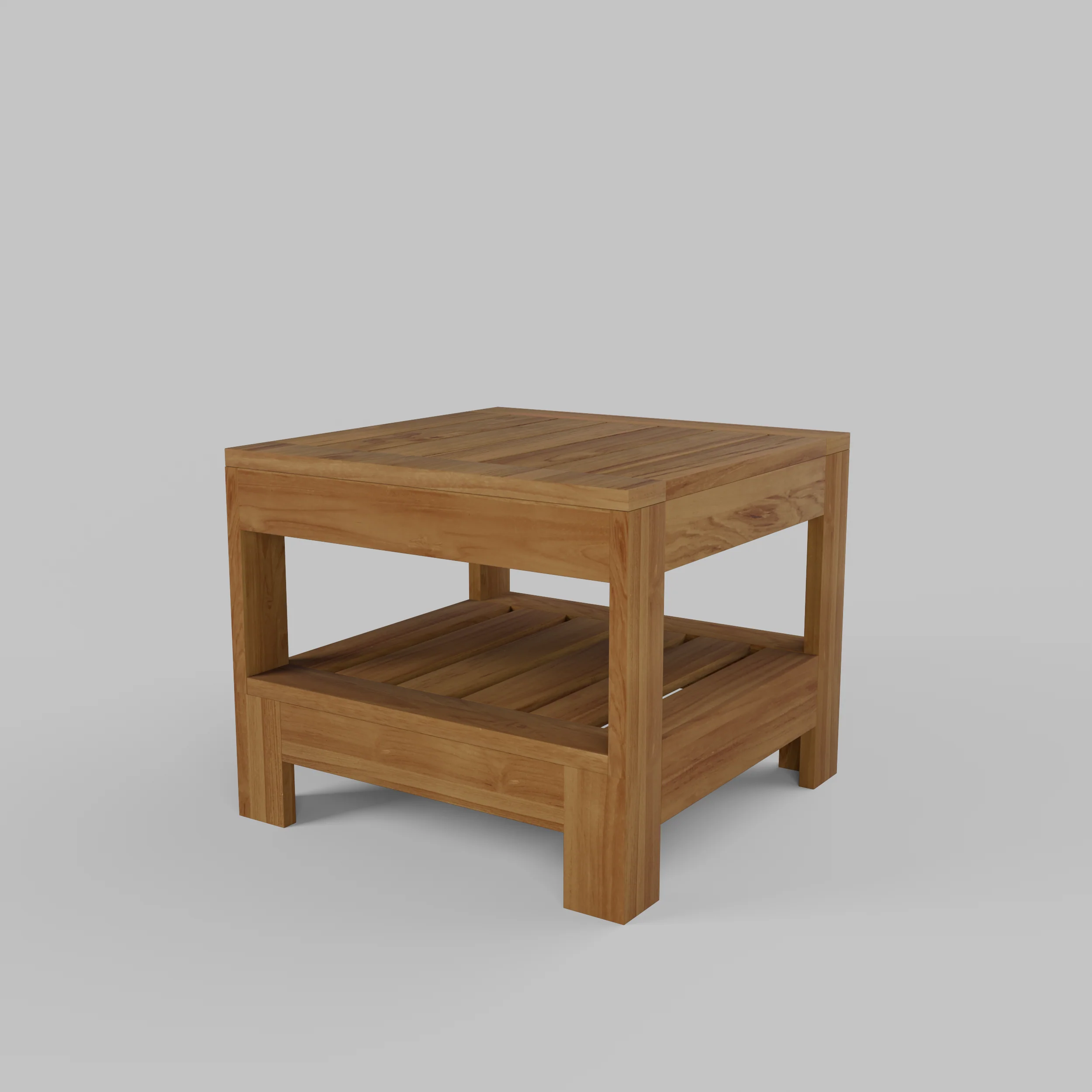 Logan Teak Wood Outdoor Side Table - Image 15