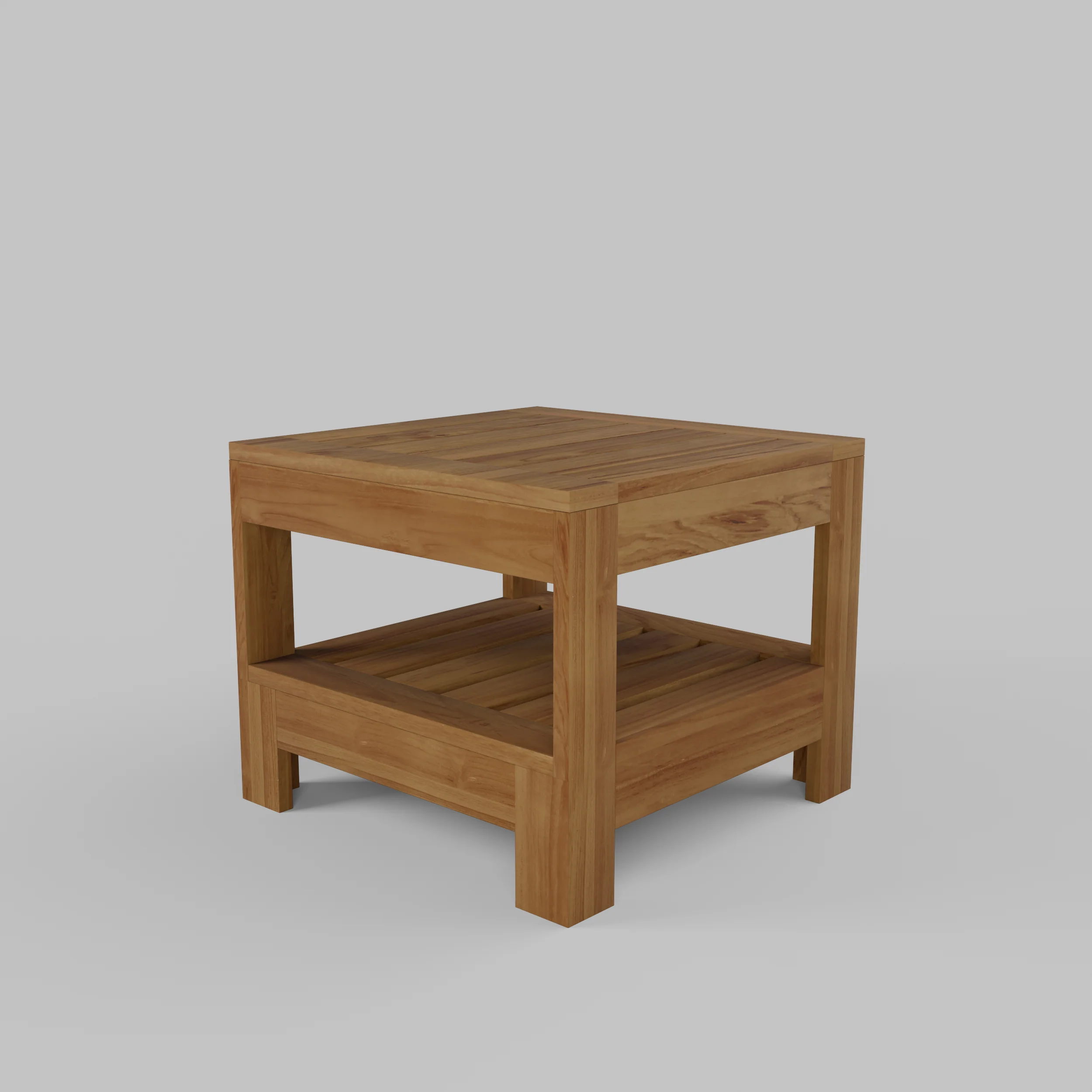 Logan Teak Wood Outdoor Side Table - Image 16