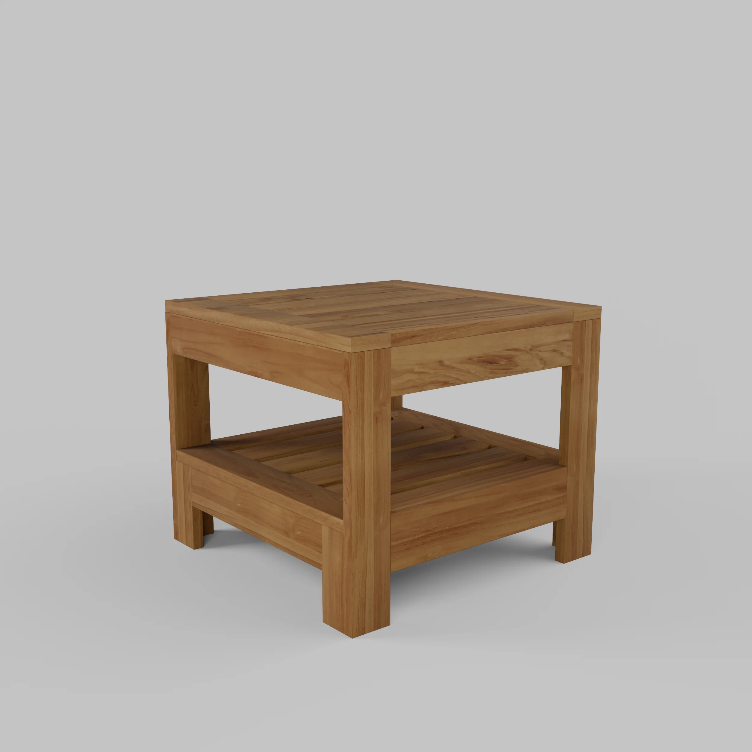 Logan Teak Wood Outdoor Side Table - Image 17