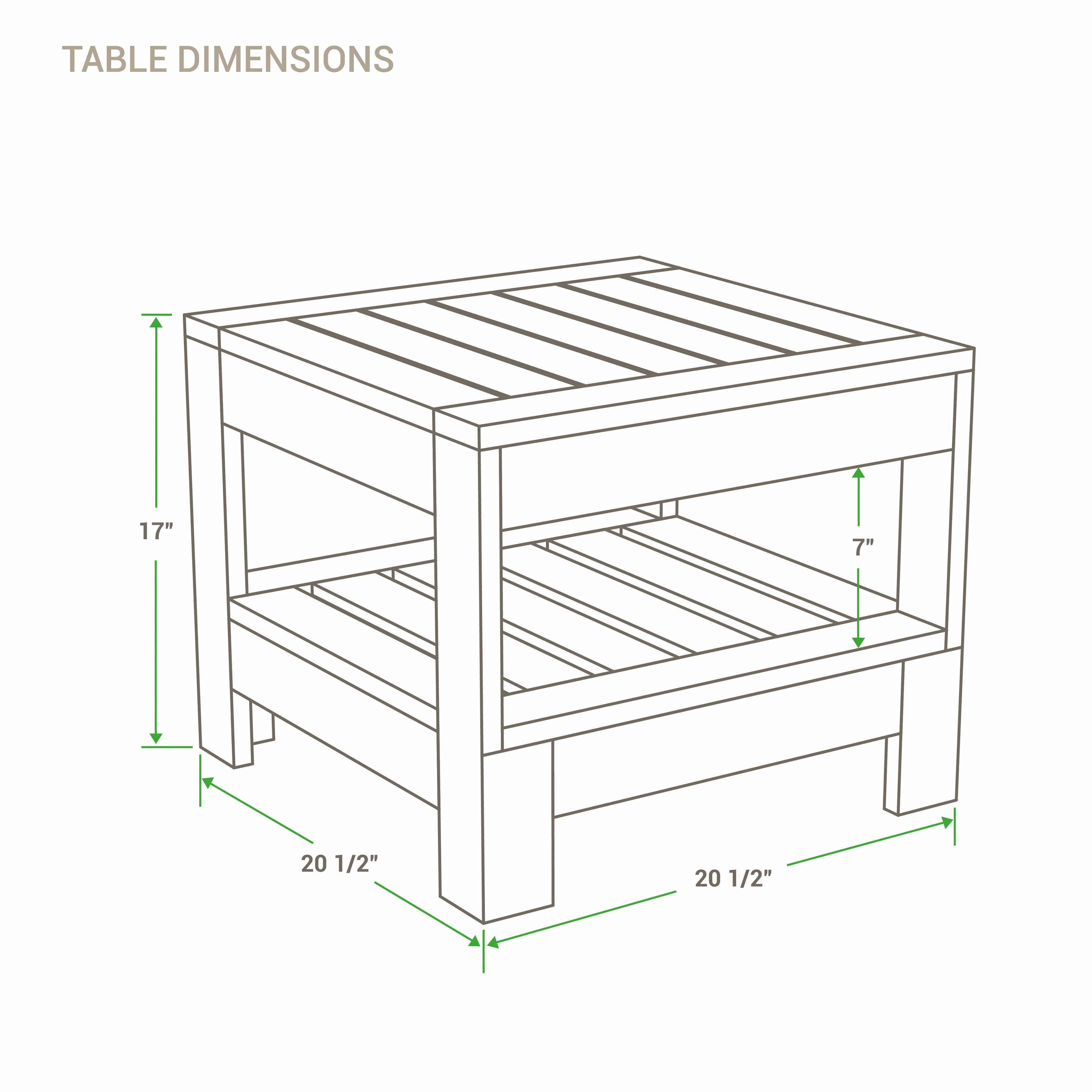 Logan Teak Wood Outdoor Side Table - Image 9