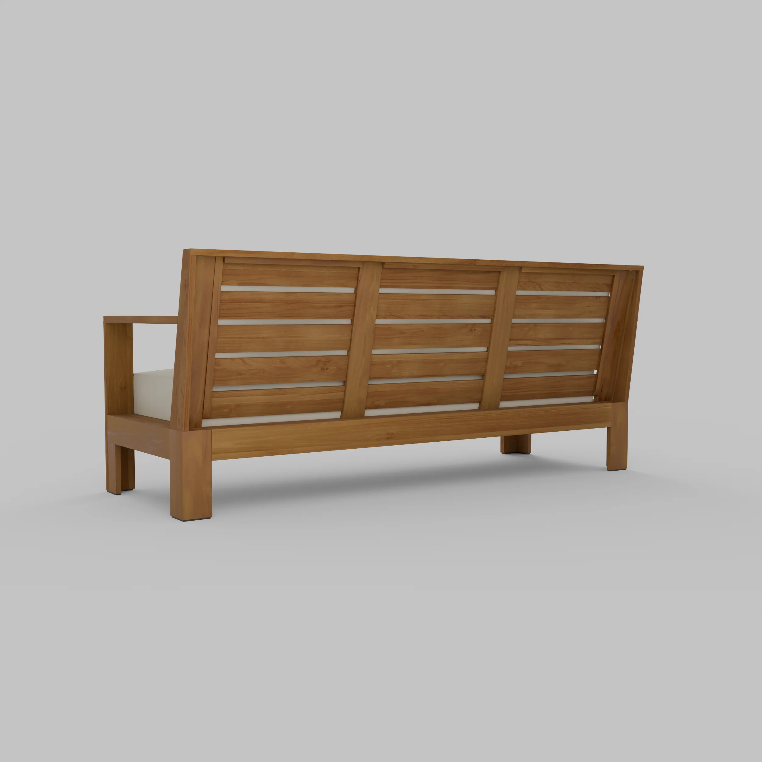Logan Teak Wood Patio Sofa with Sunbrella Vellum Cushion - Image 39