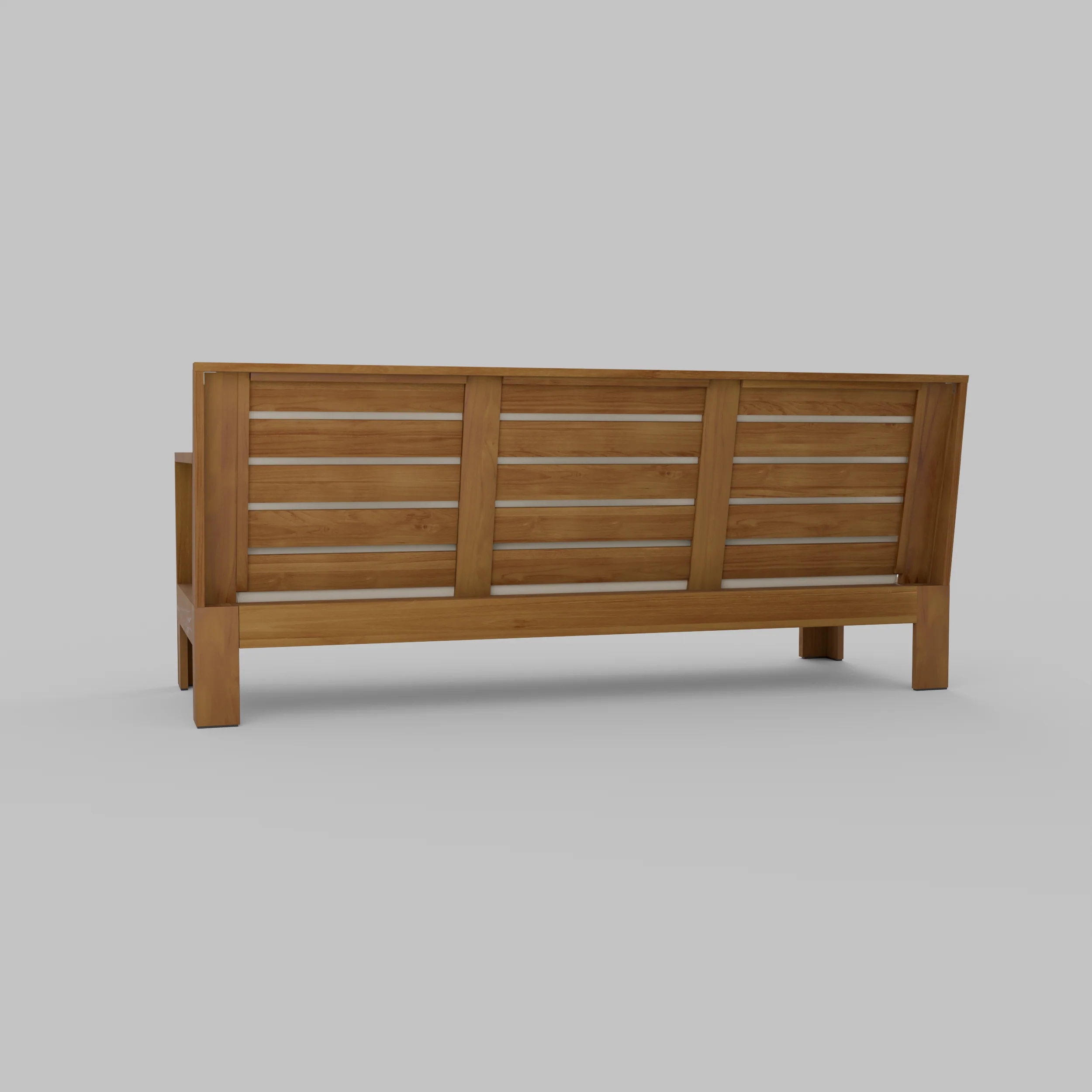 Logan Teak Wood Patio Sofa with Sunbrella Vellum Cushion - Image 41