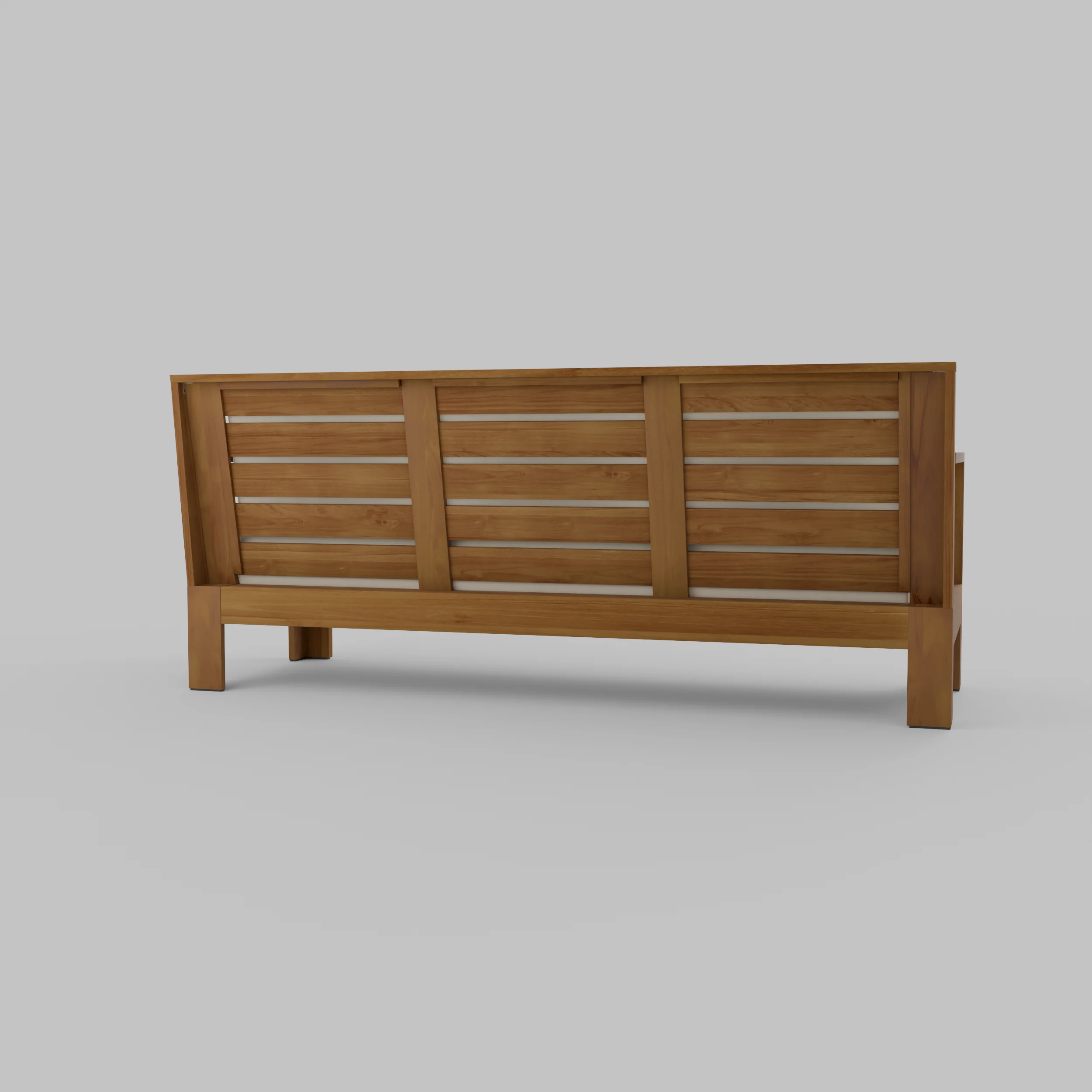 Logan Teak Wood Patio Sofa with Sunbrella Vellum Cushion - Image 45