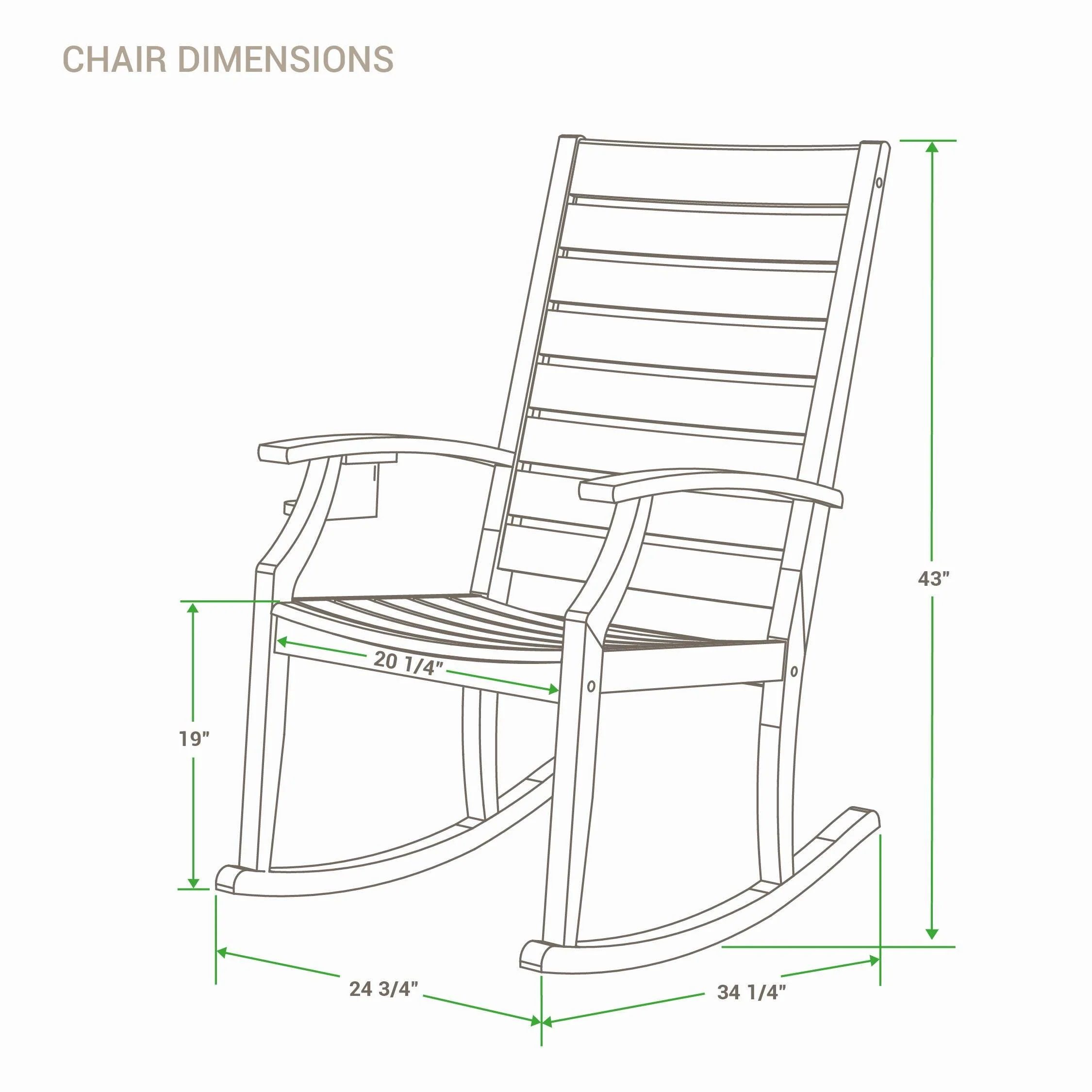 Logan Teak Wood Porch Rocking Chair with Cup Holder - Image 10