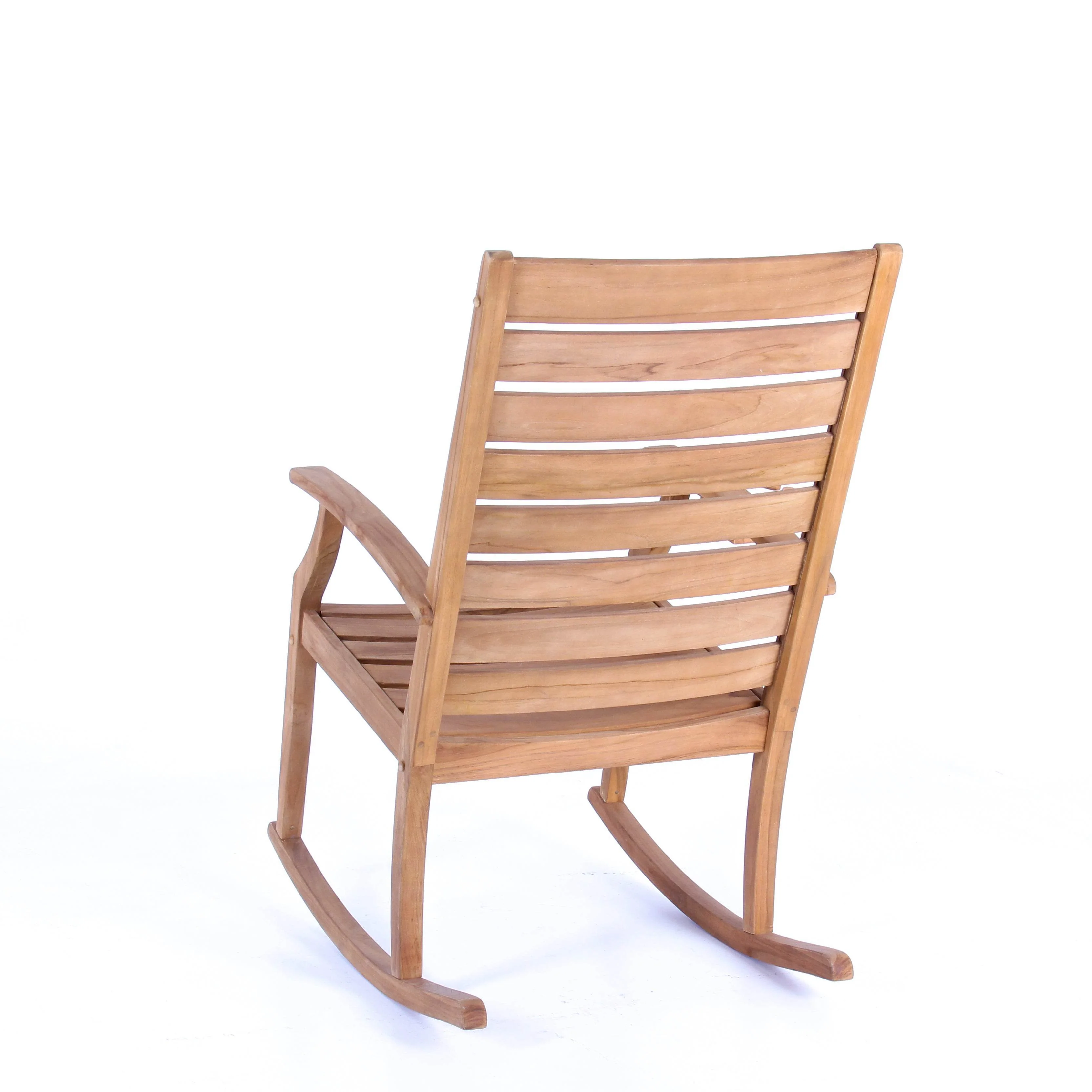Logan Teak Wood Porch Rocking Chair with Cup Holder - Image 33