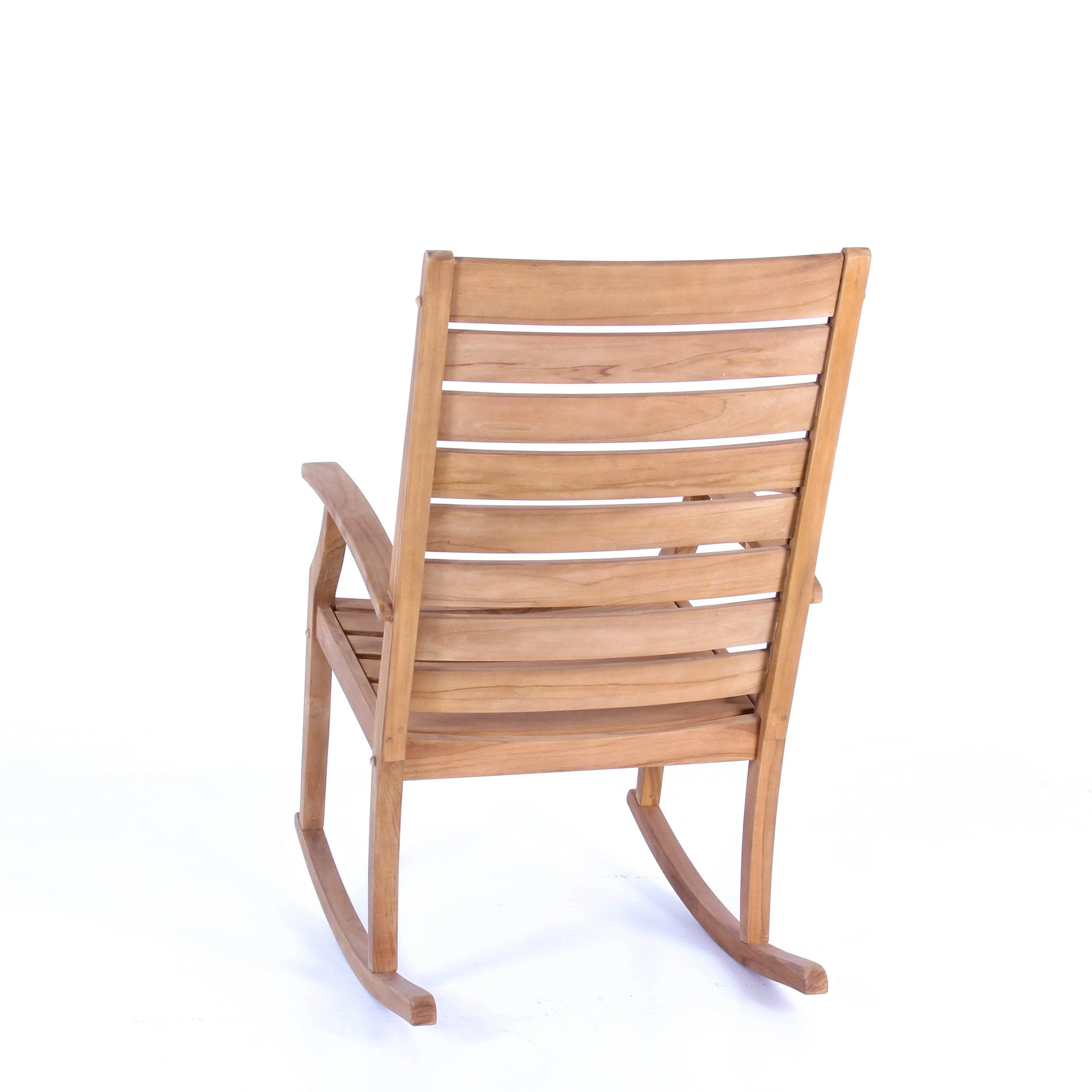 Logan Teak Wood Porch Rocking Chair with Cup Holder - Image 34