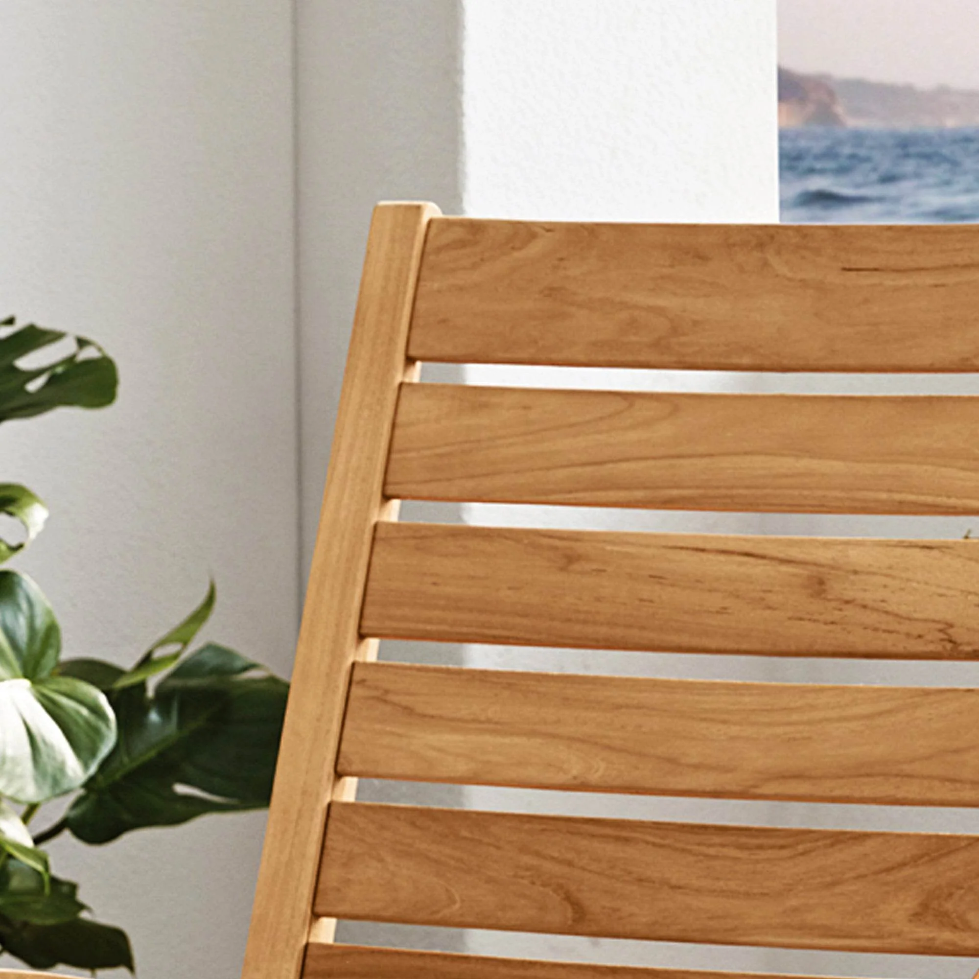 Logan Teak Wood Porch Rocking Chair with Cup Holder - Image 7