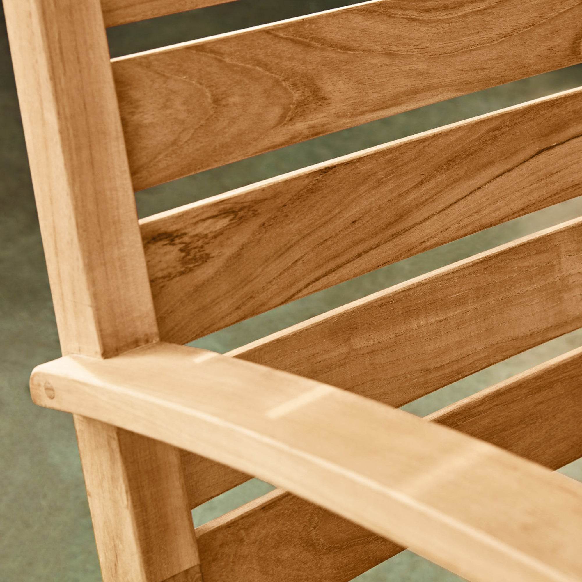 Logan Teak Wood Porch Rocking Chair with Cup Holder - Image 8