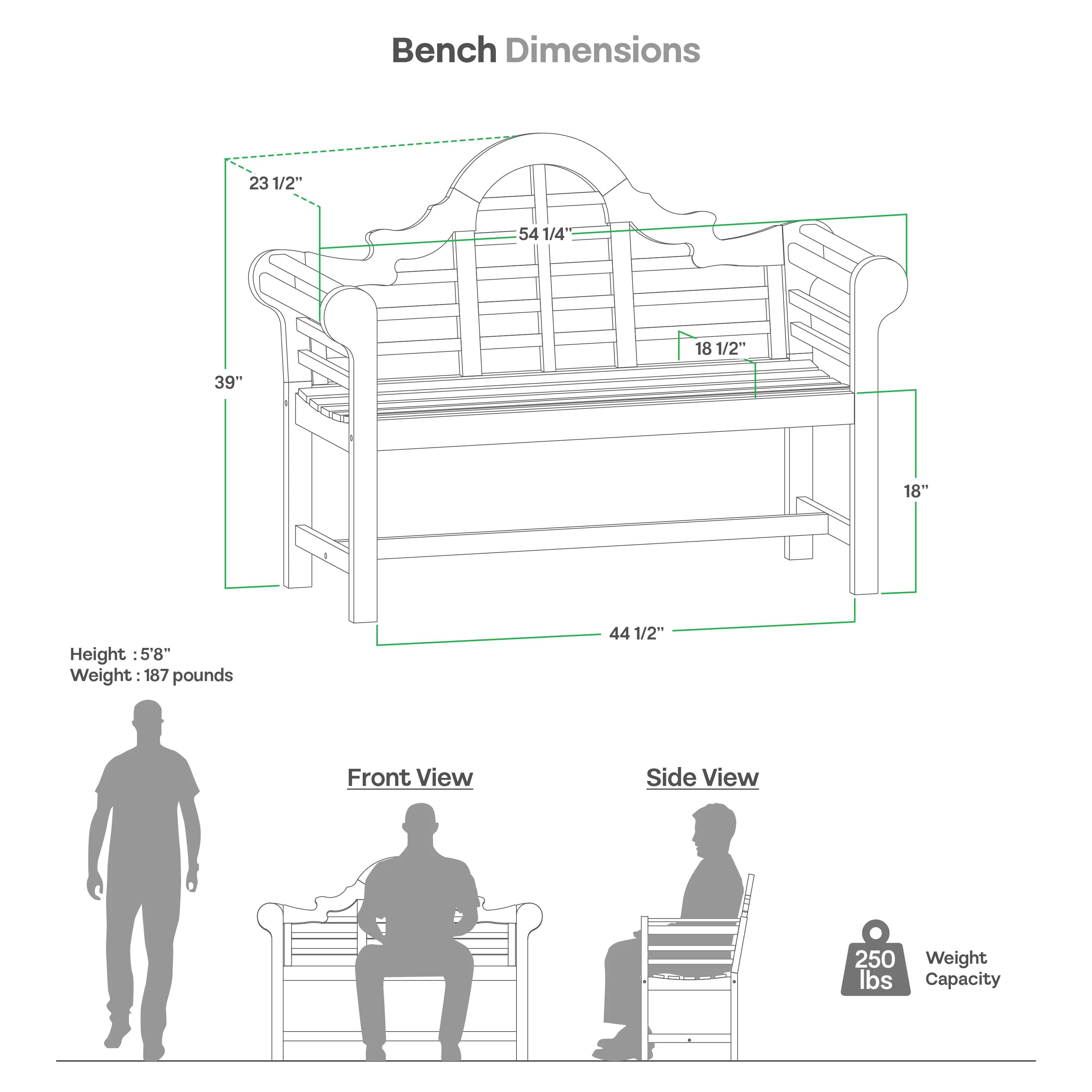 Lutyens Teak Wood 4 Feet Outdoor Bench - Image 10