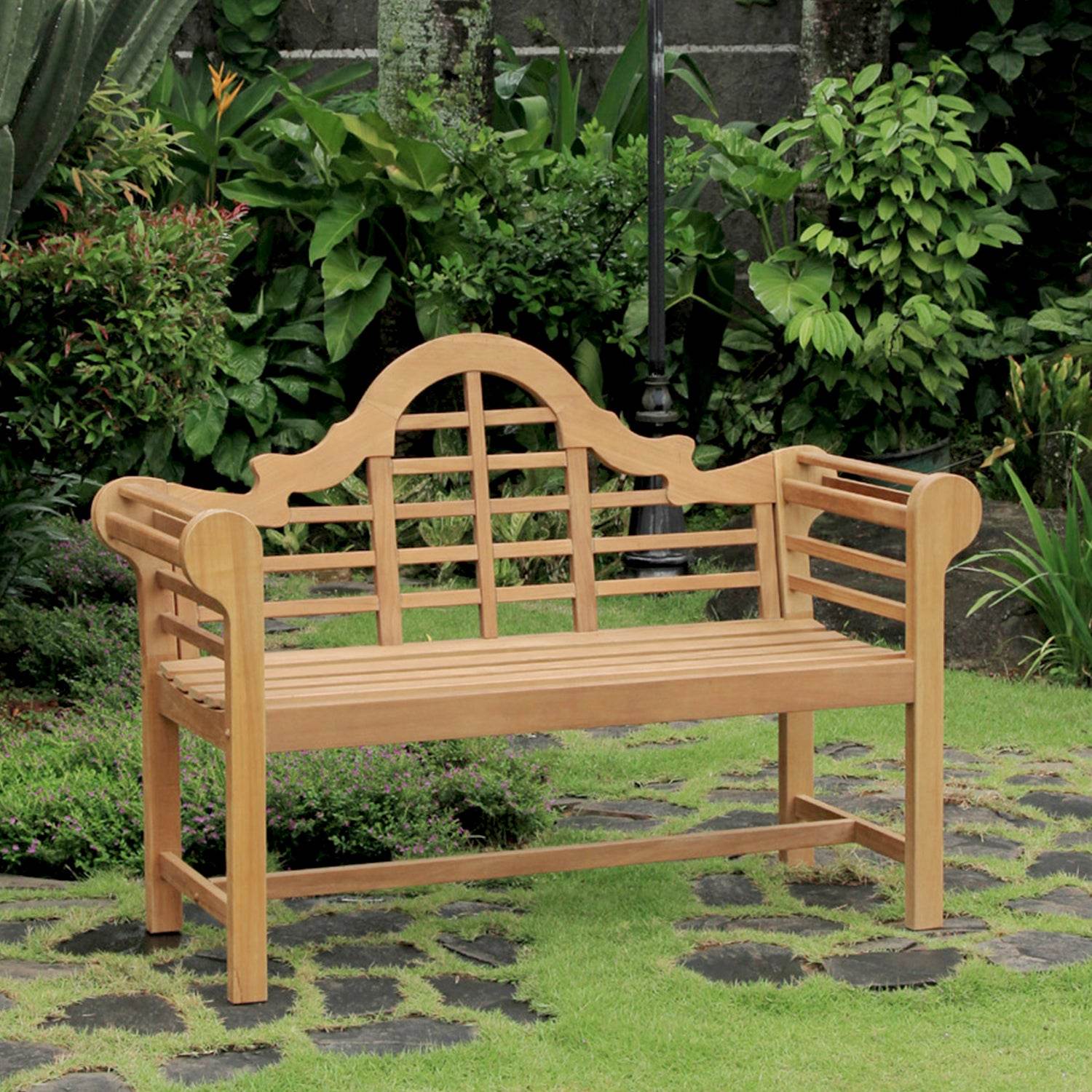 Lutyens Teak Wood 4 Feet Outdoor Bench - Image 4
