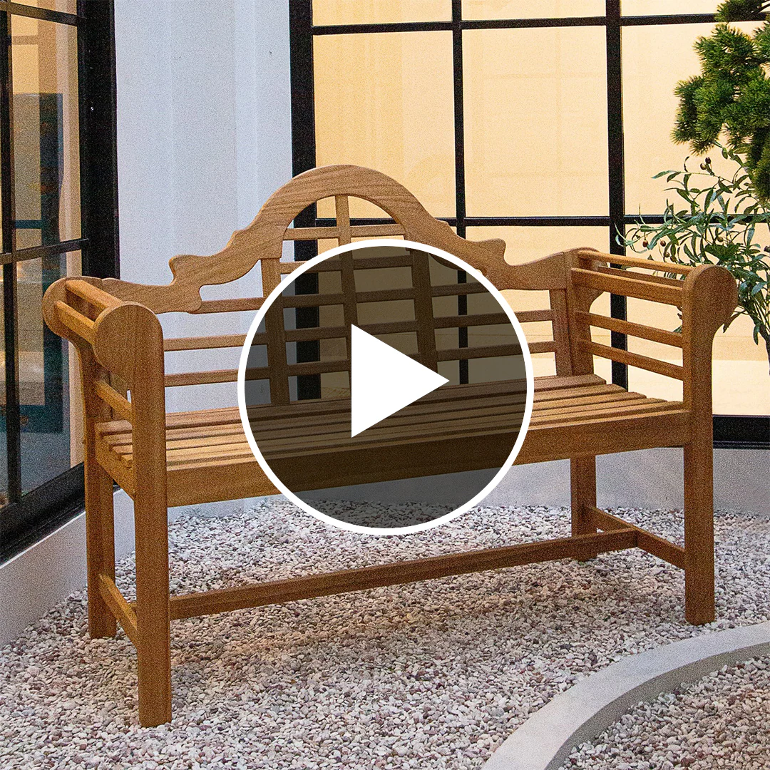 Lutyens Teak Wood 4 Feet Outdoor Bench - Image 5