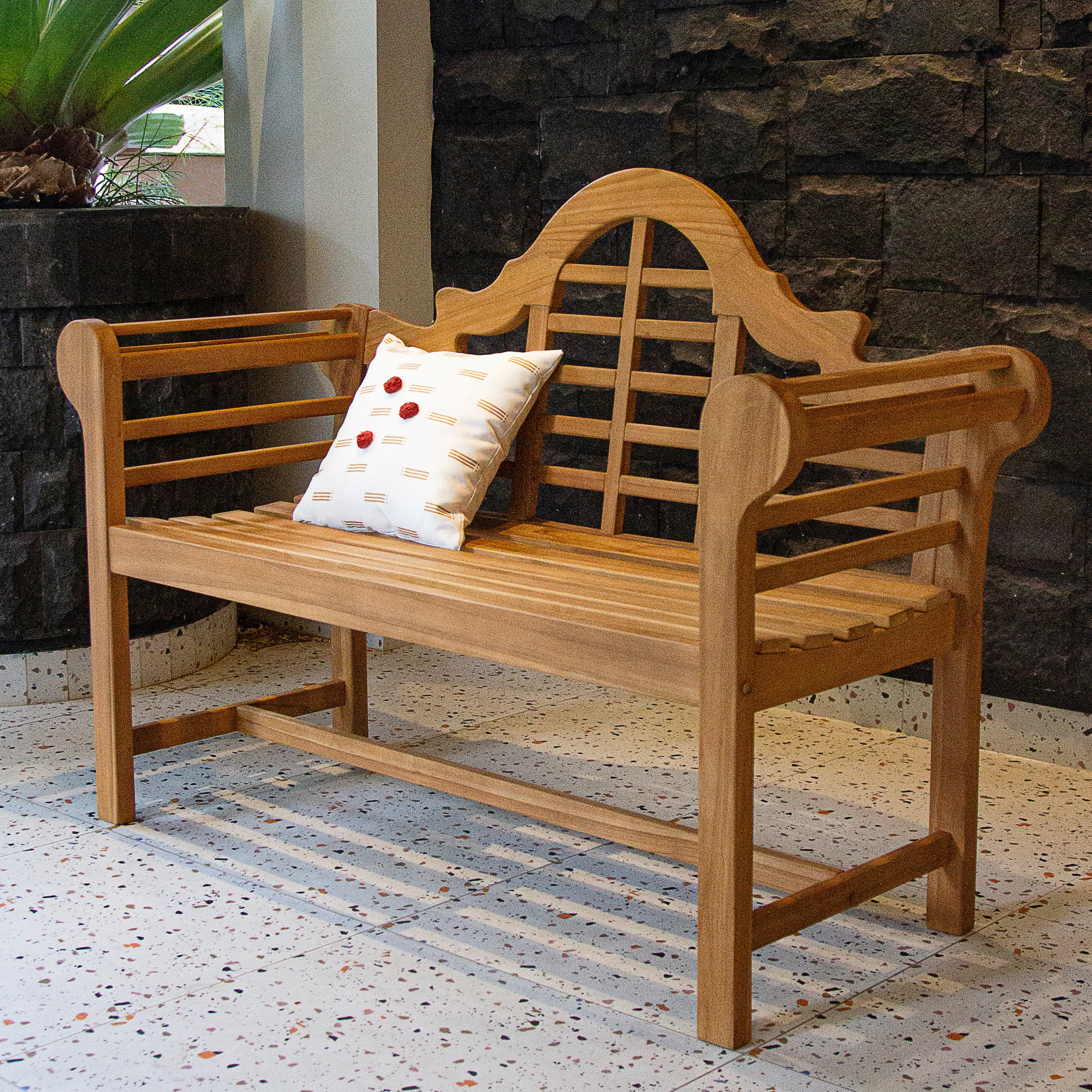 Lutyens Teak Wood 4 Feet Outdoor Bench - Image 6