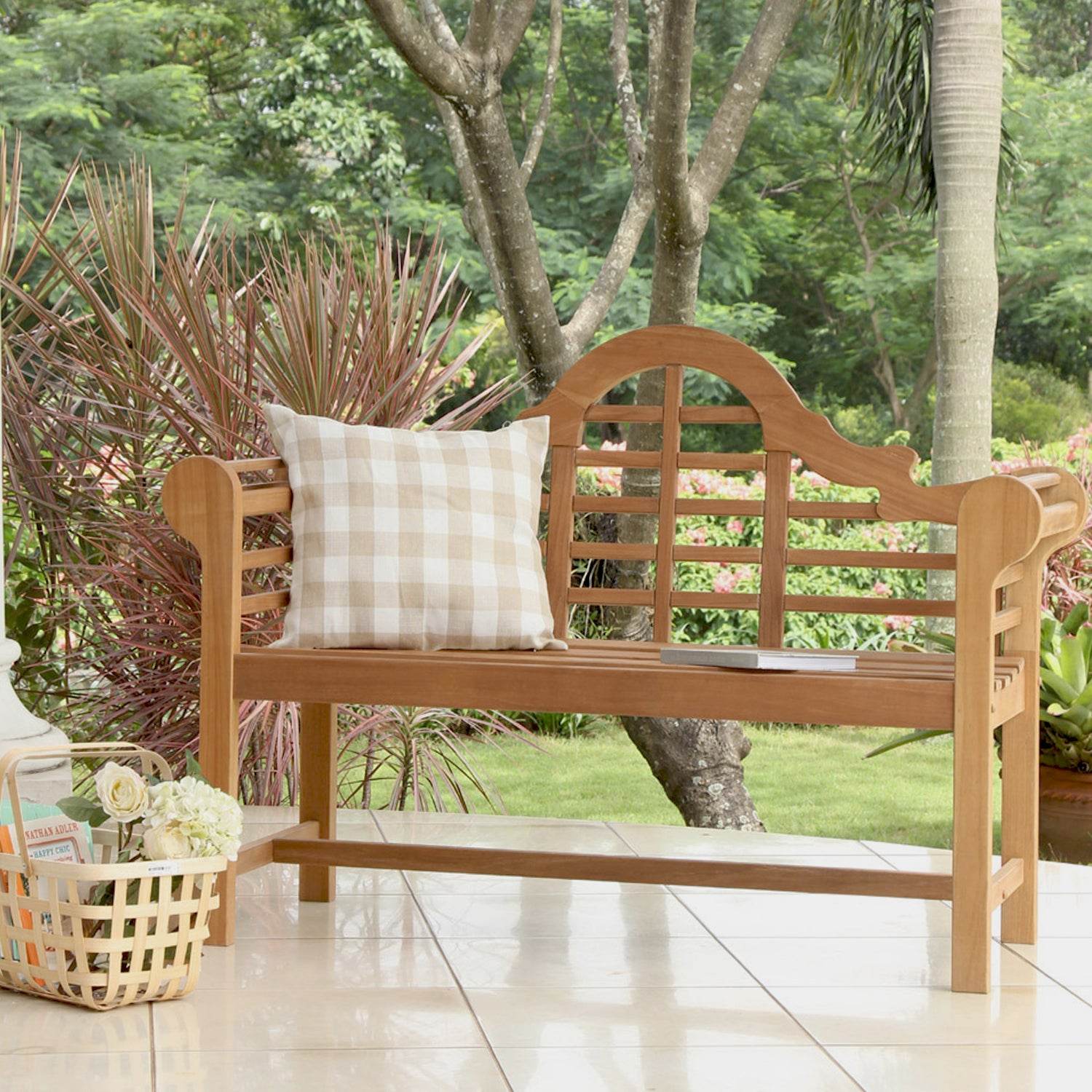 Lutyens Teak Wood 4 Feet Outdoor Bench - Image 7