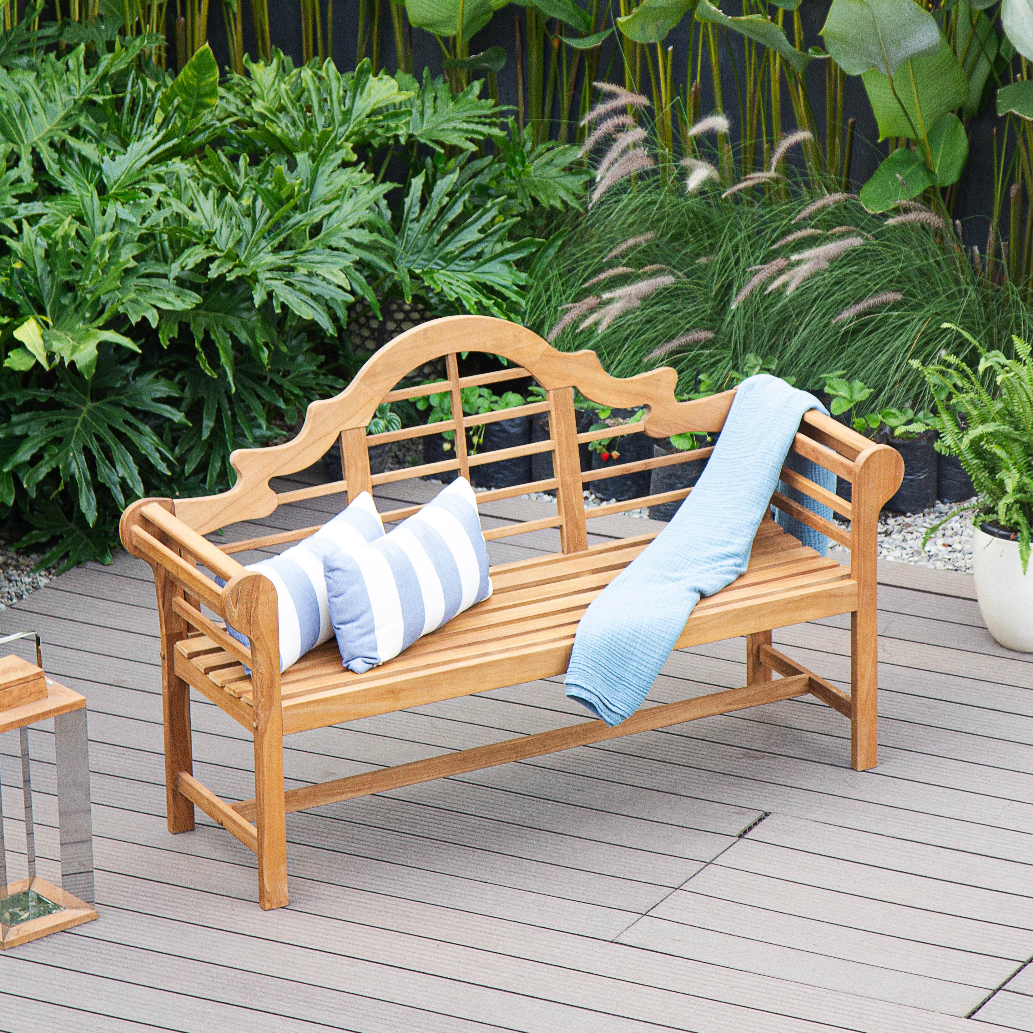 Lutyens Teak Wood 5 Feet Outdoor Bench - Image 3