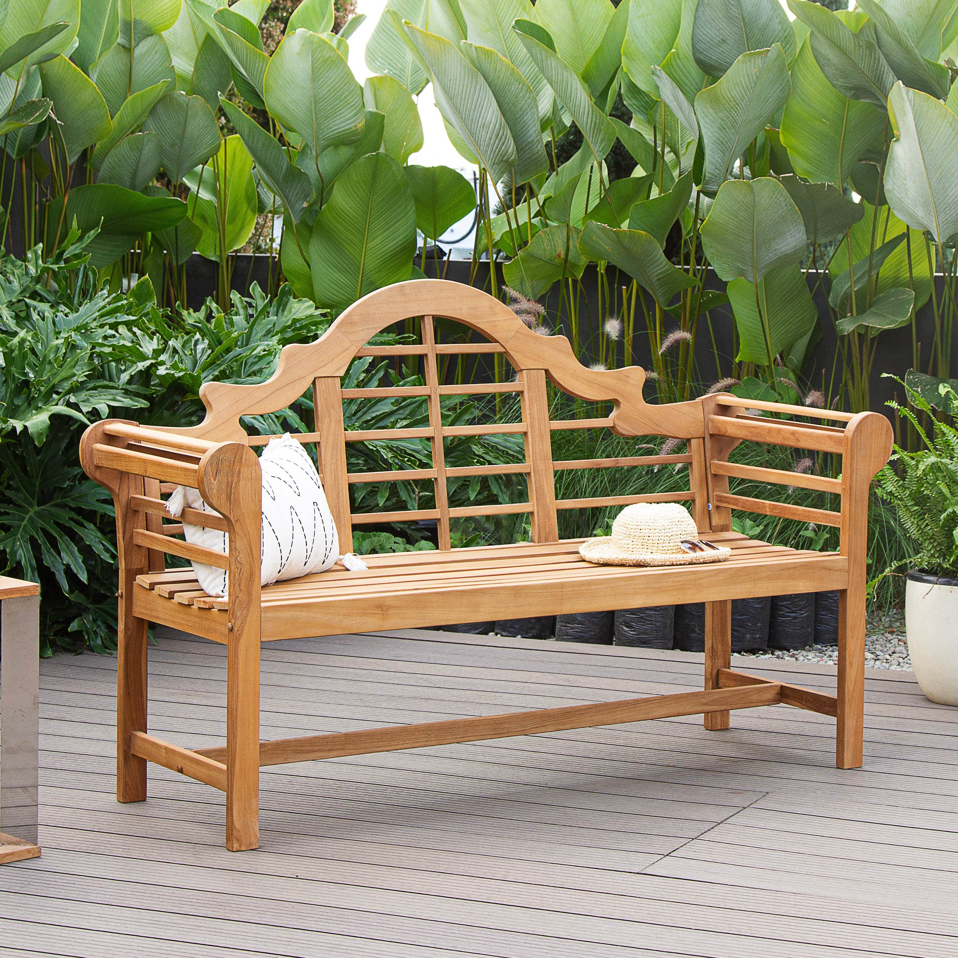 Lutyens Teak Wood 5 Feet Outdoor Bench - Image 4
