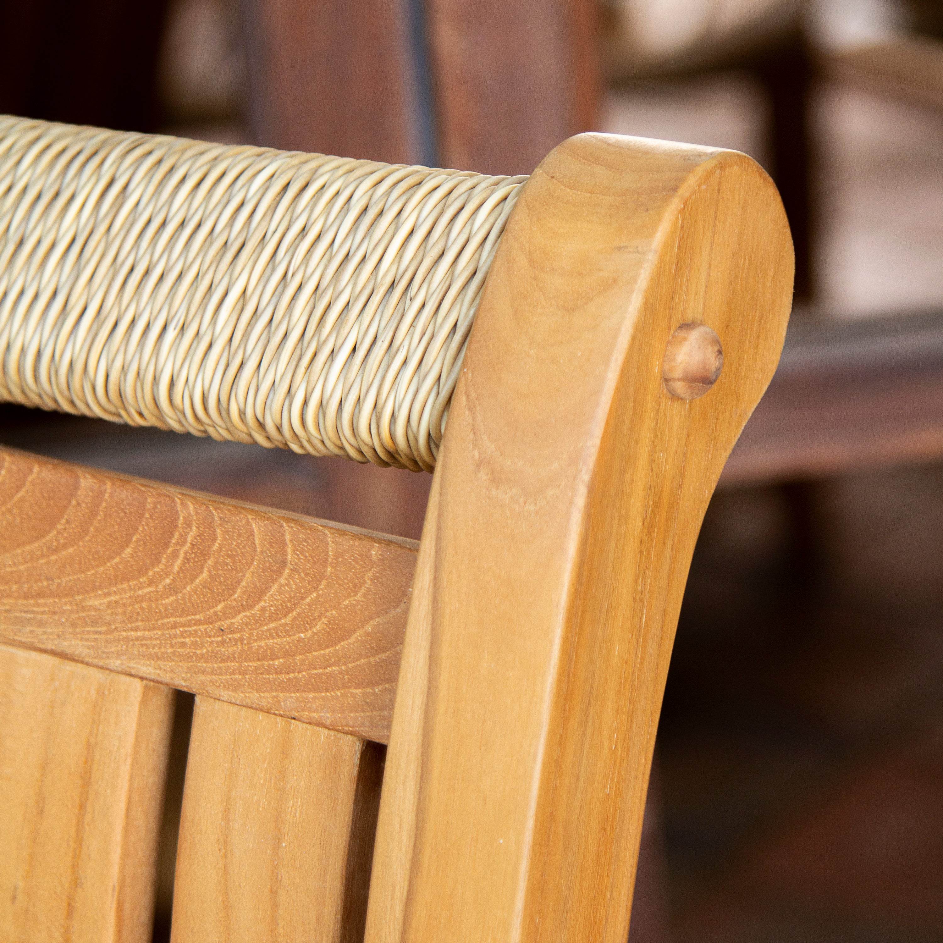 Marrakesh 3 Pieces Teak Wood Porch Rocker Conversation Set - Image 13