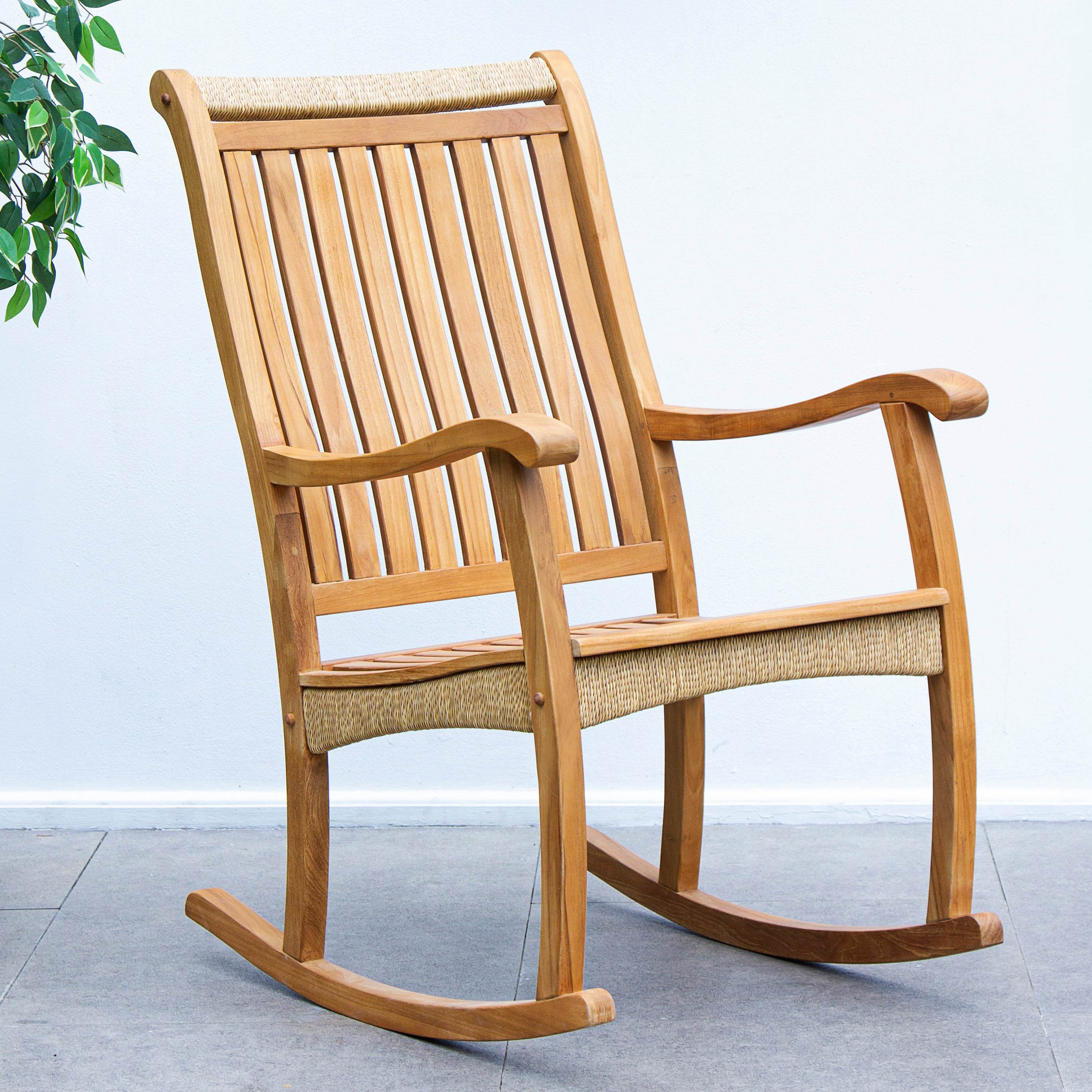 Marrakesh Teak Wood Porch Rocking Chair - Image 10