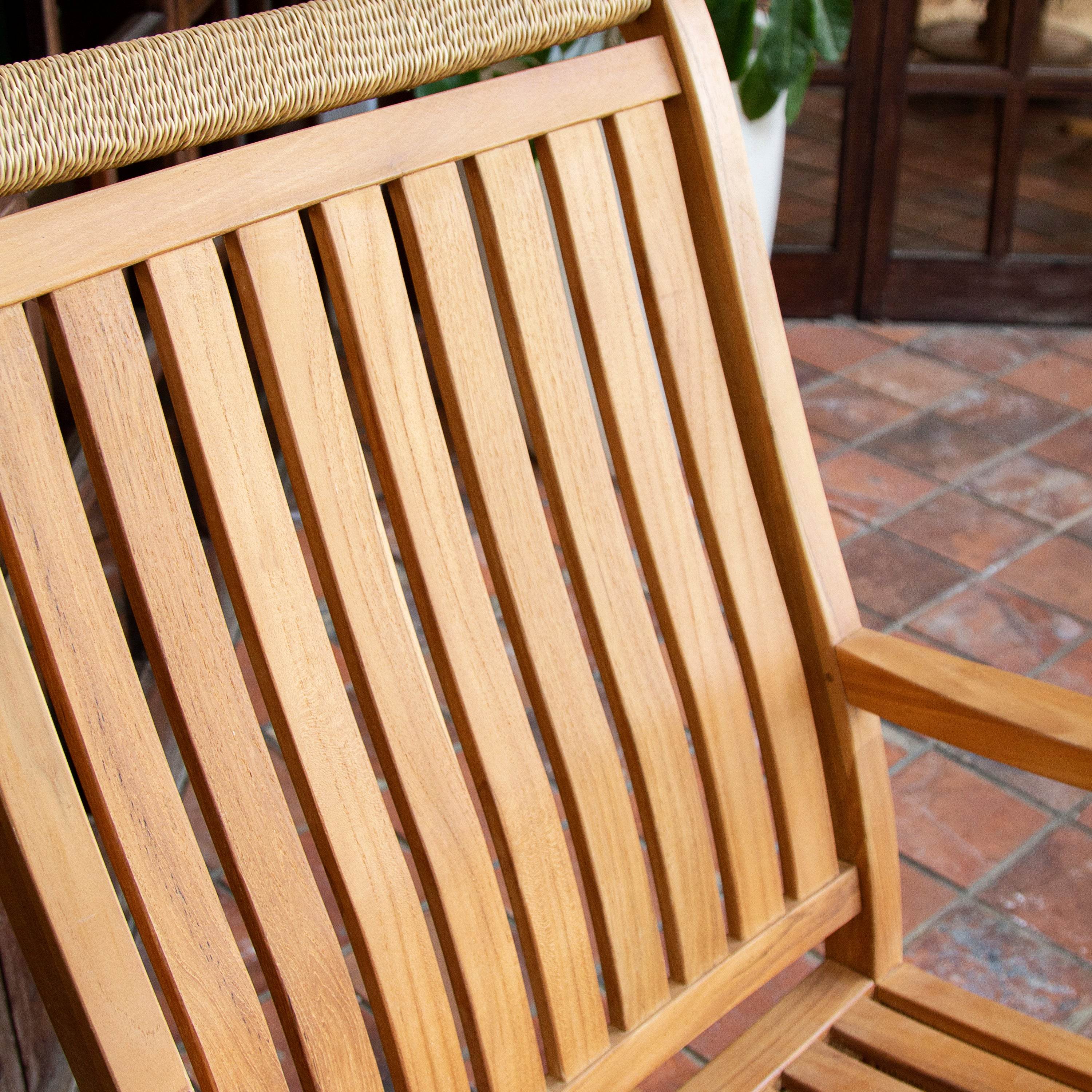 Marrakesh Teak Wood Porch Rocking Chair - Image 12