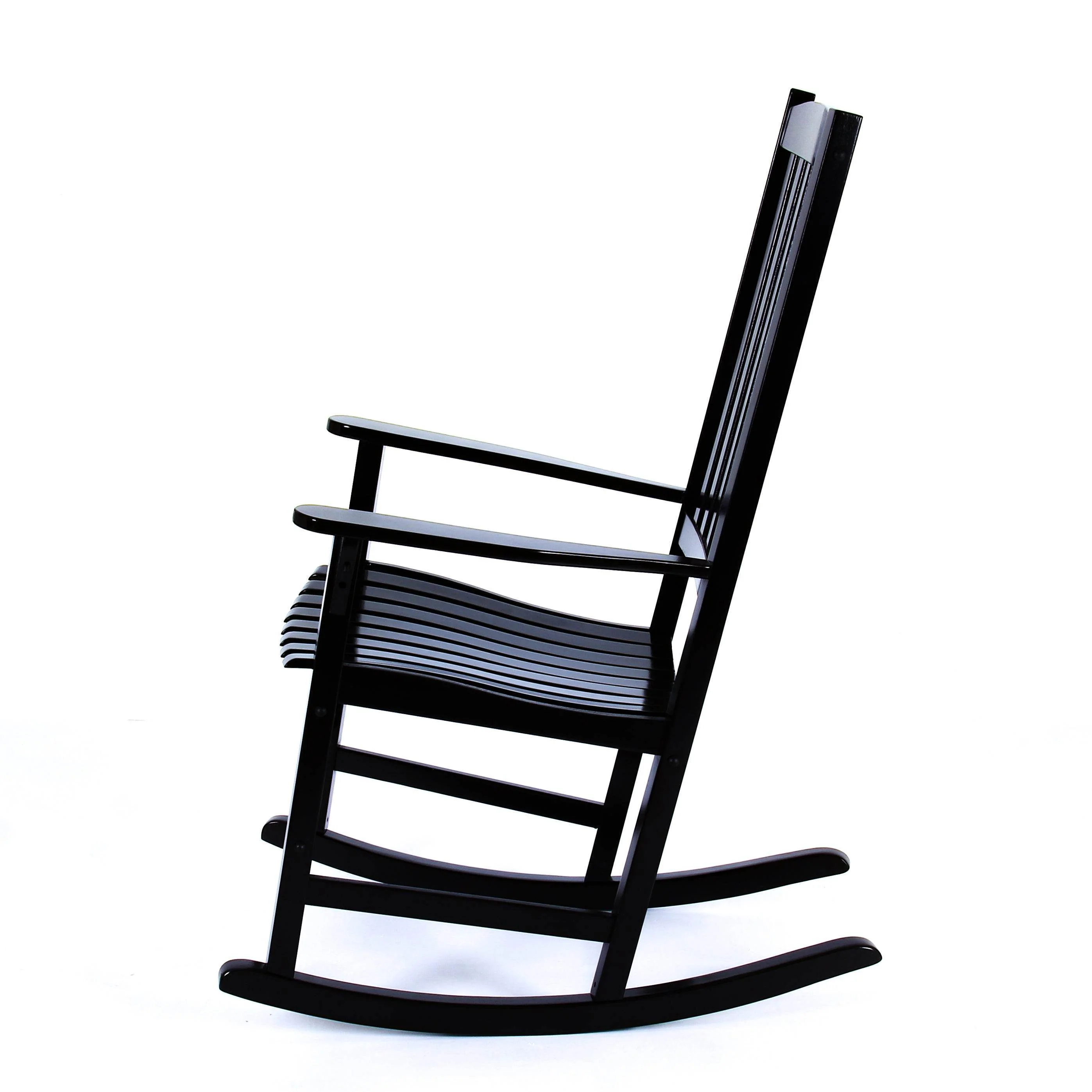 Moni 2 Piece Mahogany Wood Black Porch Rocking Chair - Image 24