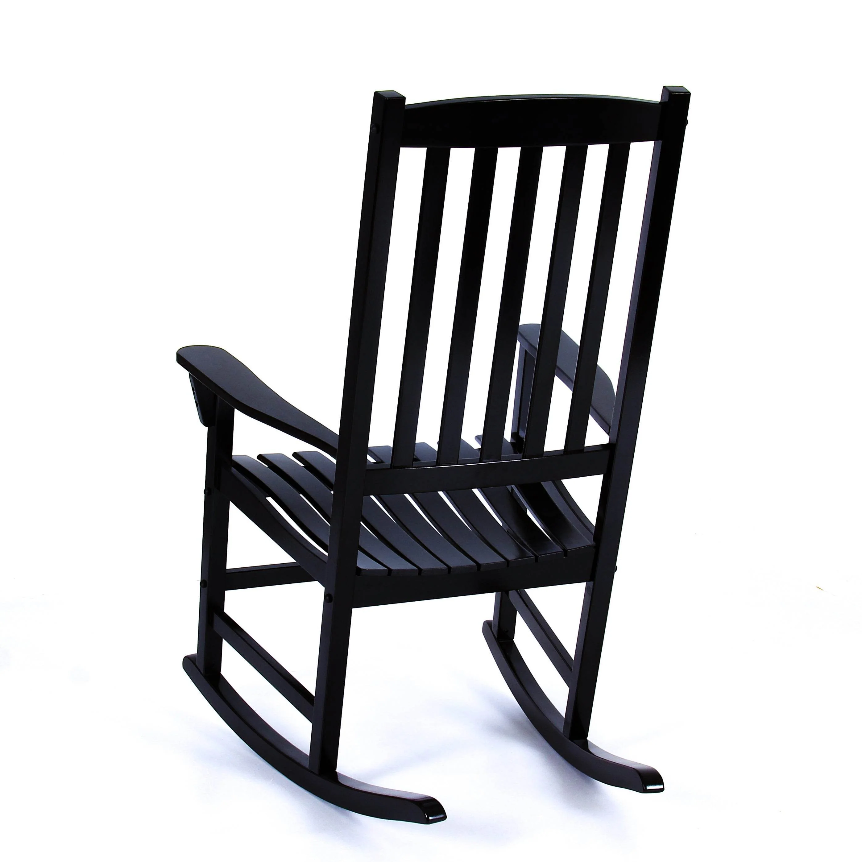 Moni 2 Piece Mahogany Wood Black Porch Rocking Chair - Image 32