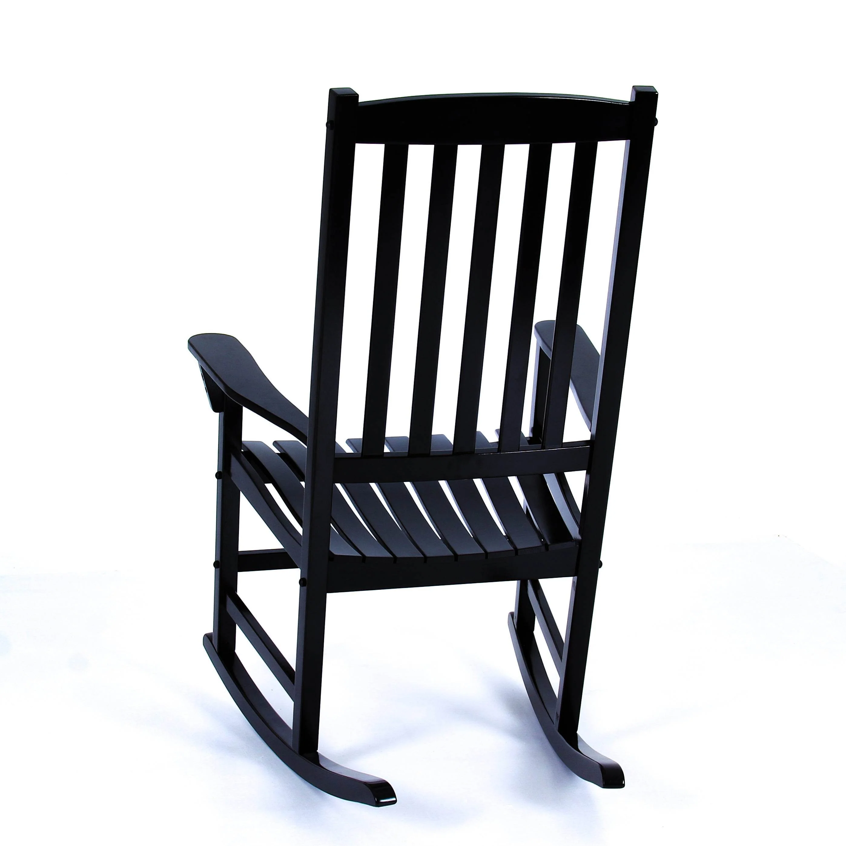 Moni 2 Piece Mahogany Wood Black Porch Rocking Chair - Image 33