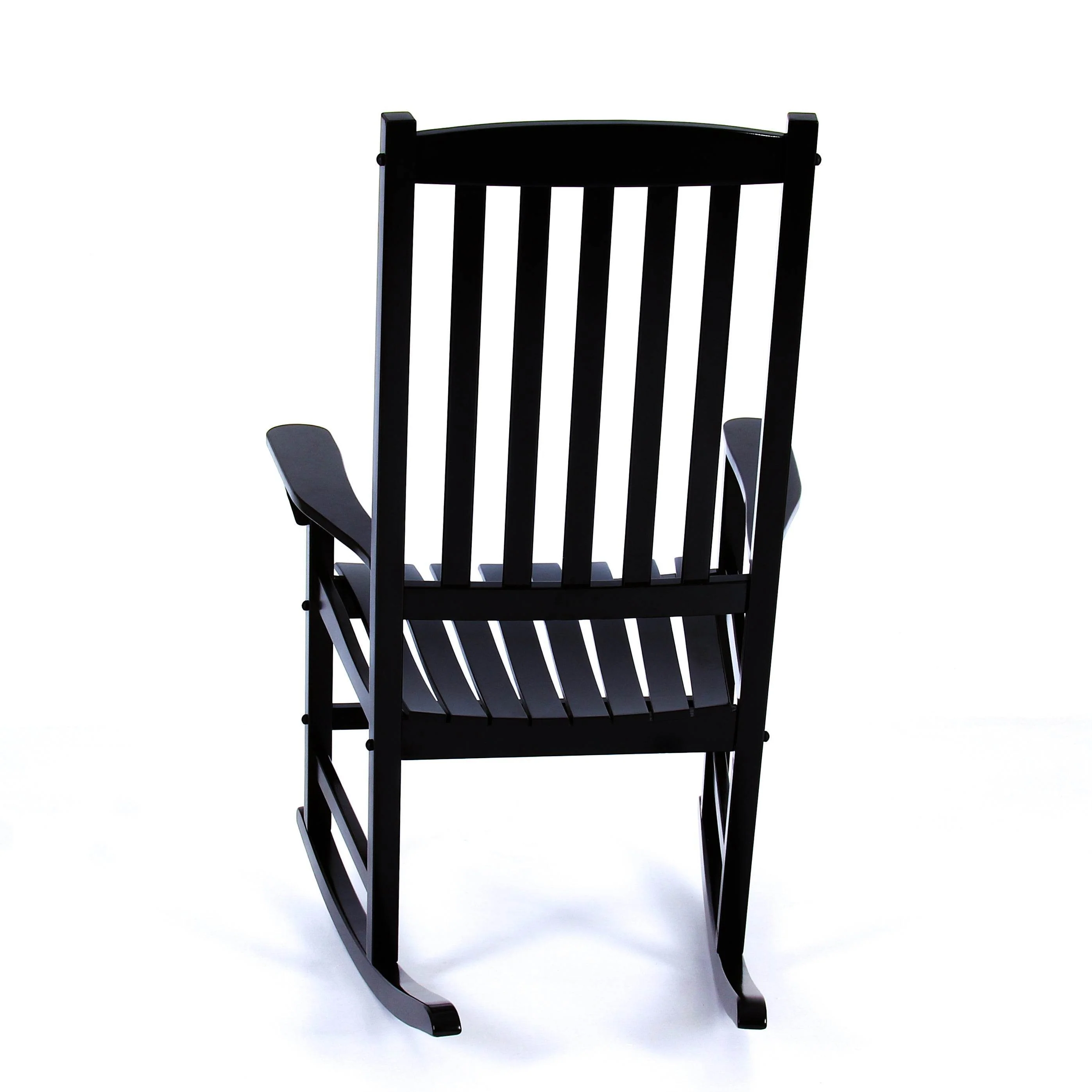 Moni 2 Piece Mahogany Wood Black Porch Rocking Chair - Image 34