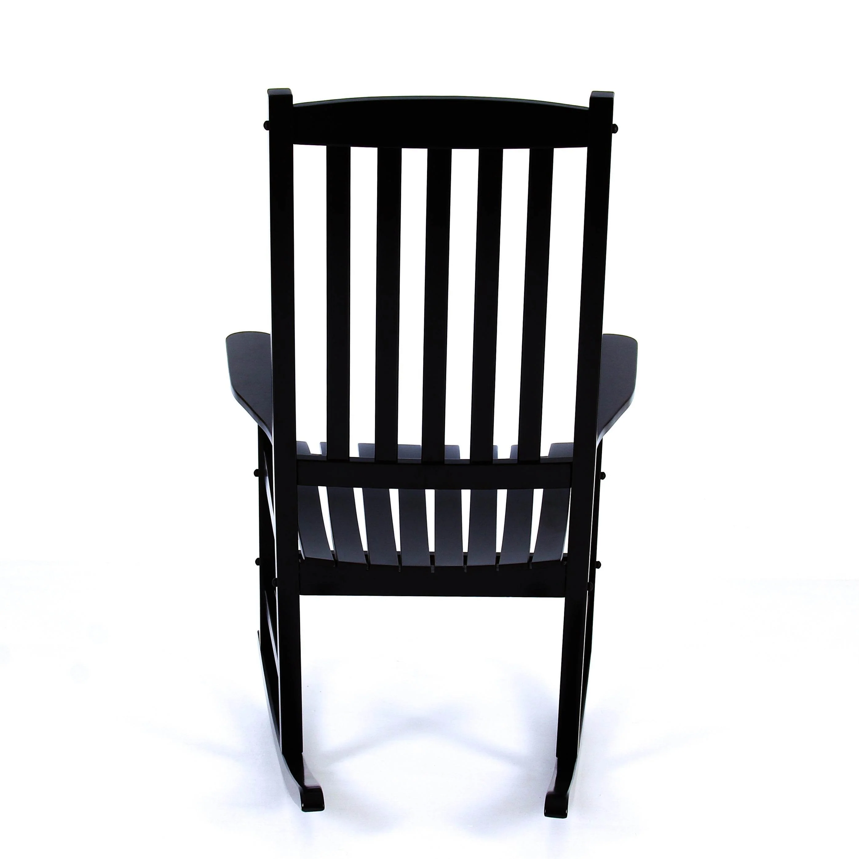 Moni 2 Piece Mahogany Wood Black Porch Rocking Chair - Image 35