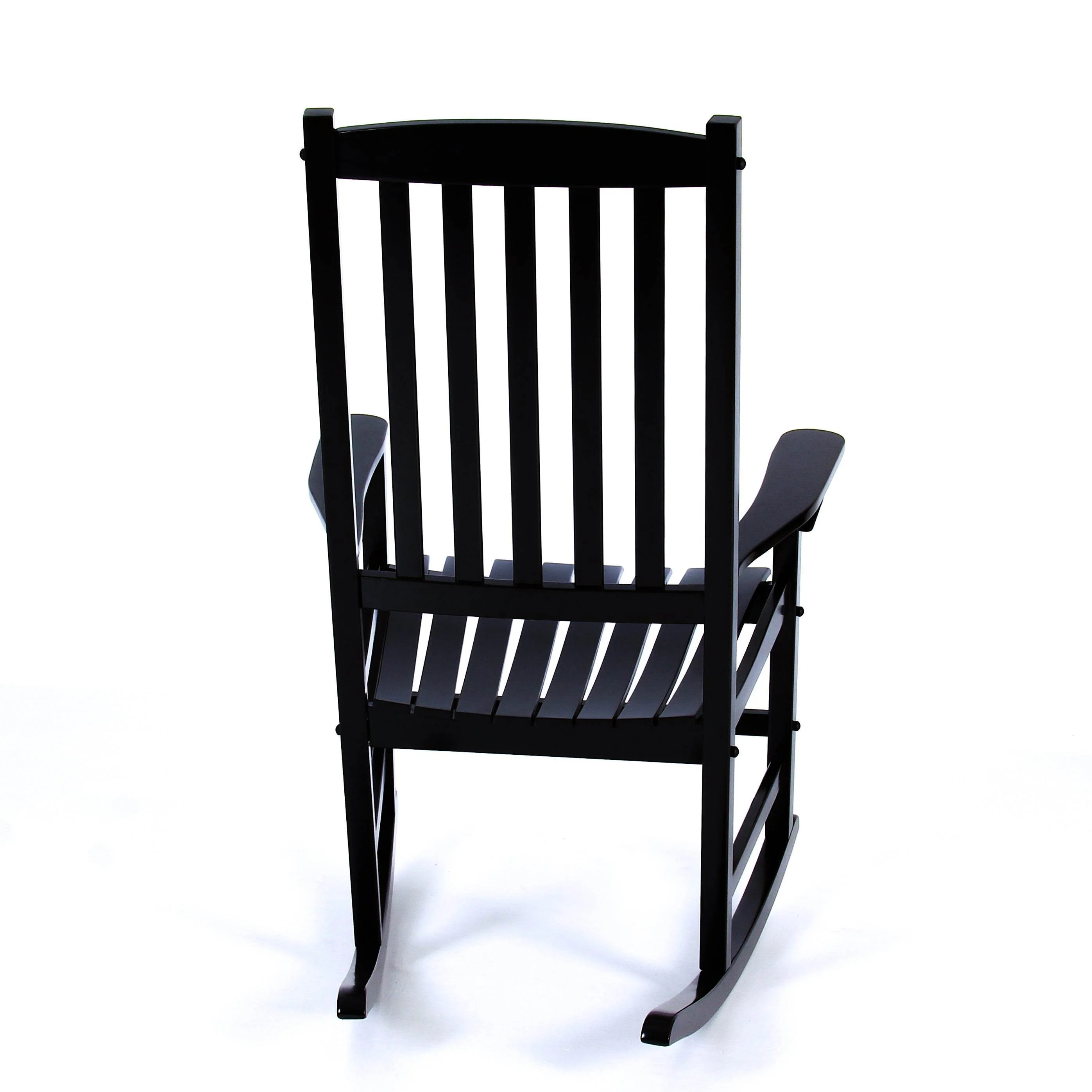 Moni 2 Piece Mahogany Wood Black Porch Rocking Chair - Image 36