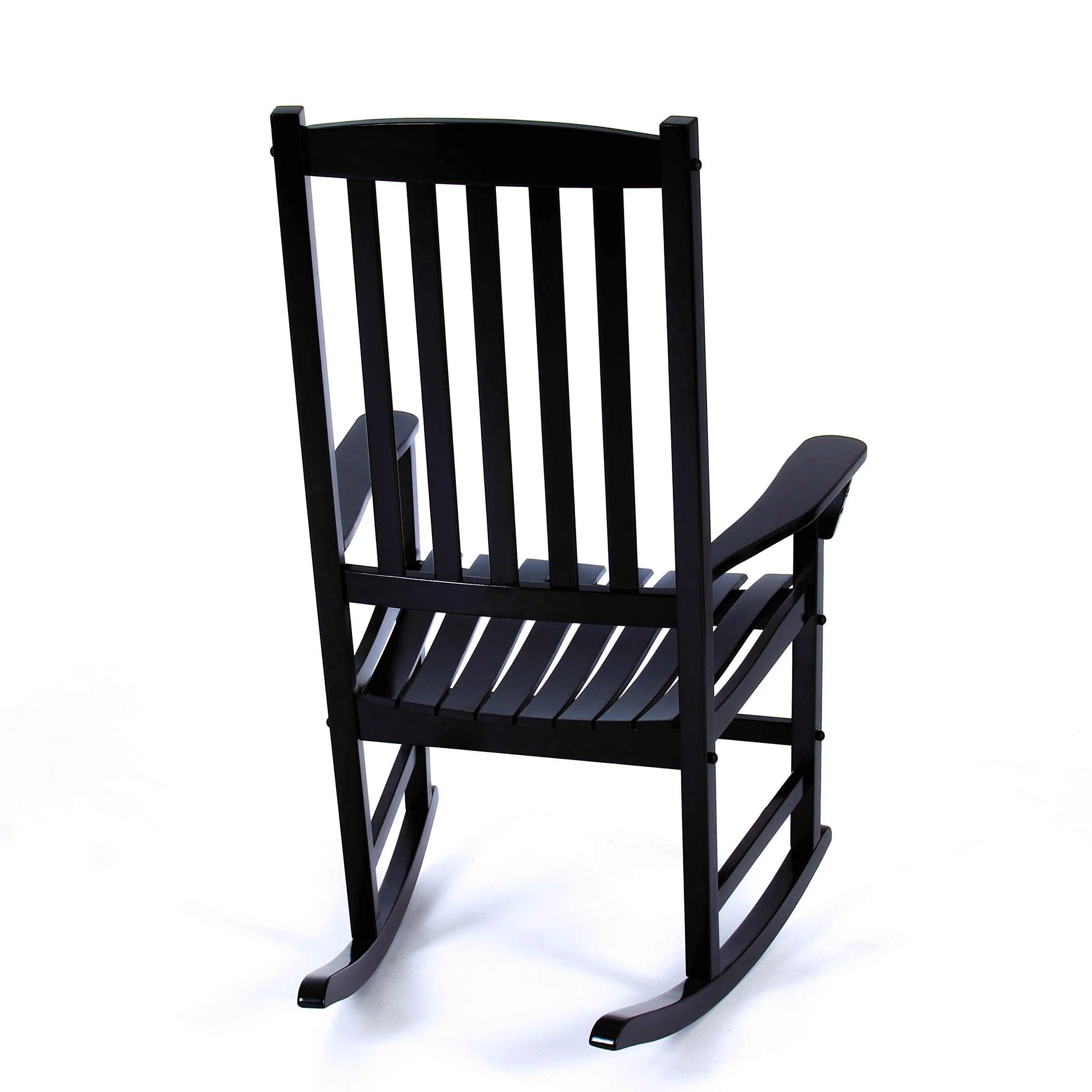 Moni 2 Piece Mahogany Wood Black Porch Rocking Chair - Image 37