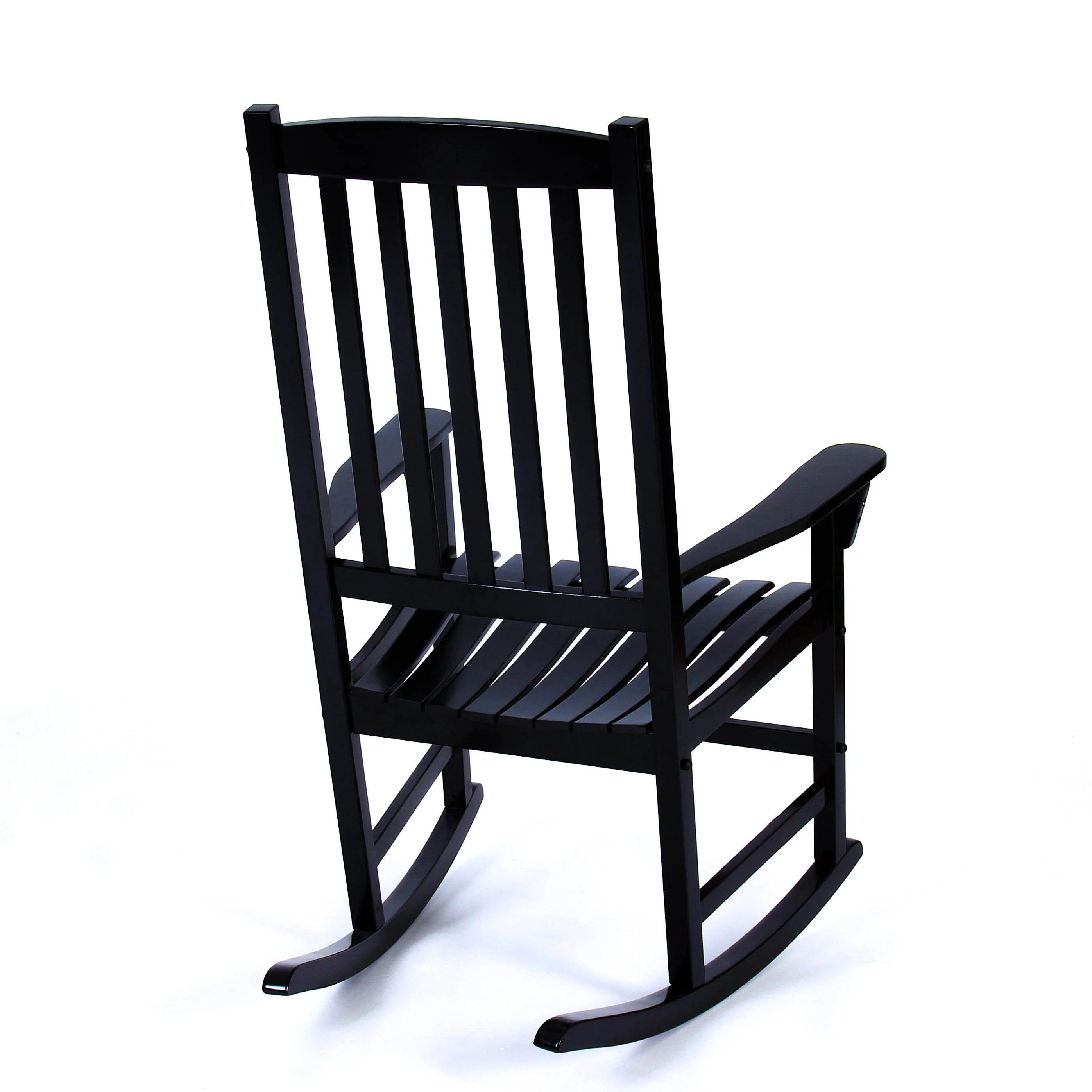 Moni 2 Piece Mahogany Wood Black Porch Rocking Chair - Image 38