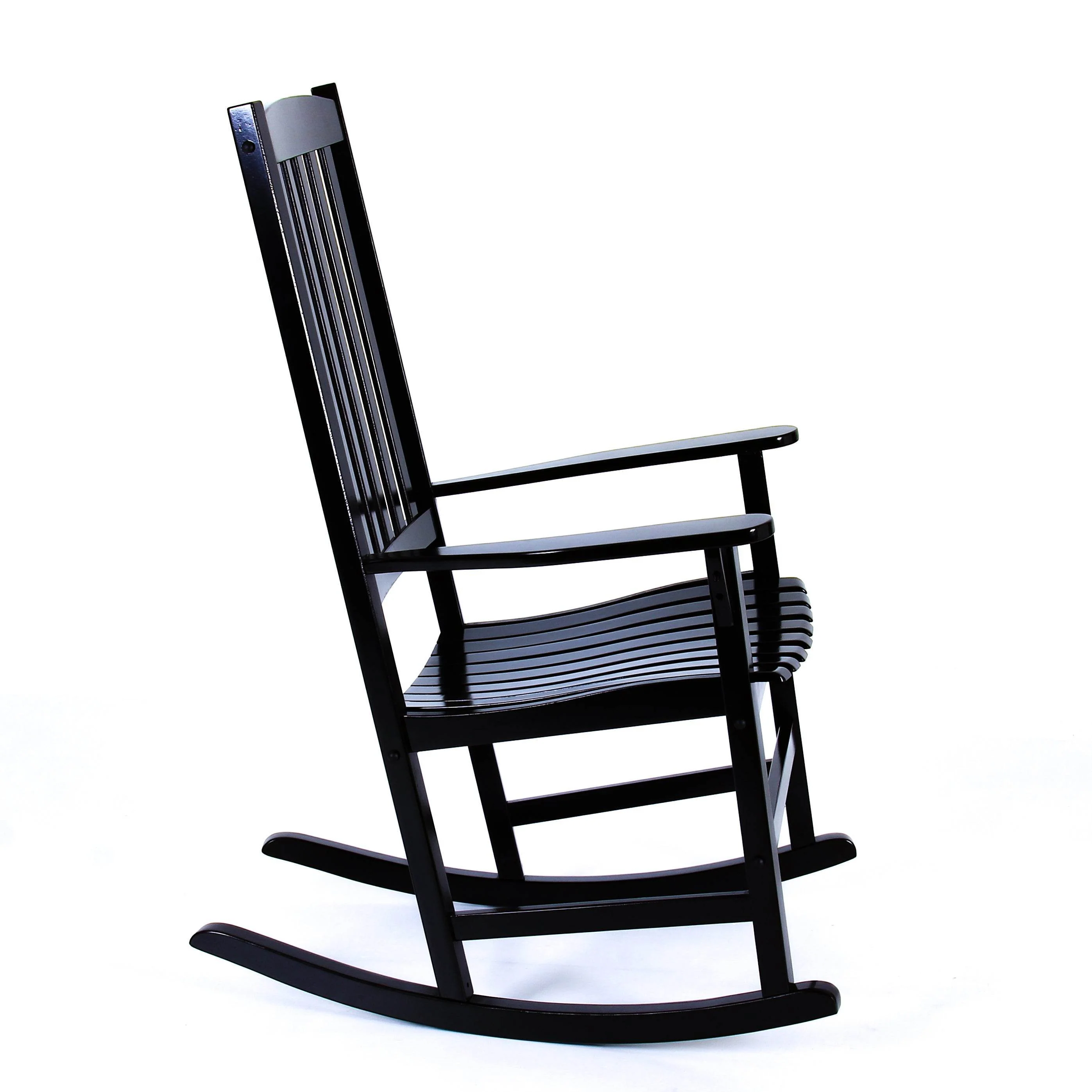 Moni 2 Piece Mahogany Wood Black Porch Rocking Chair - Image 47