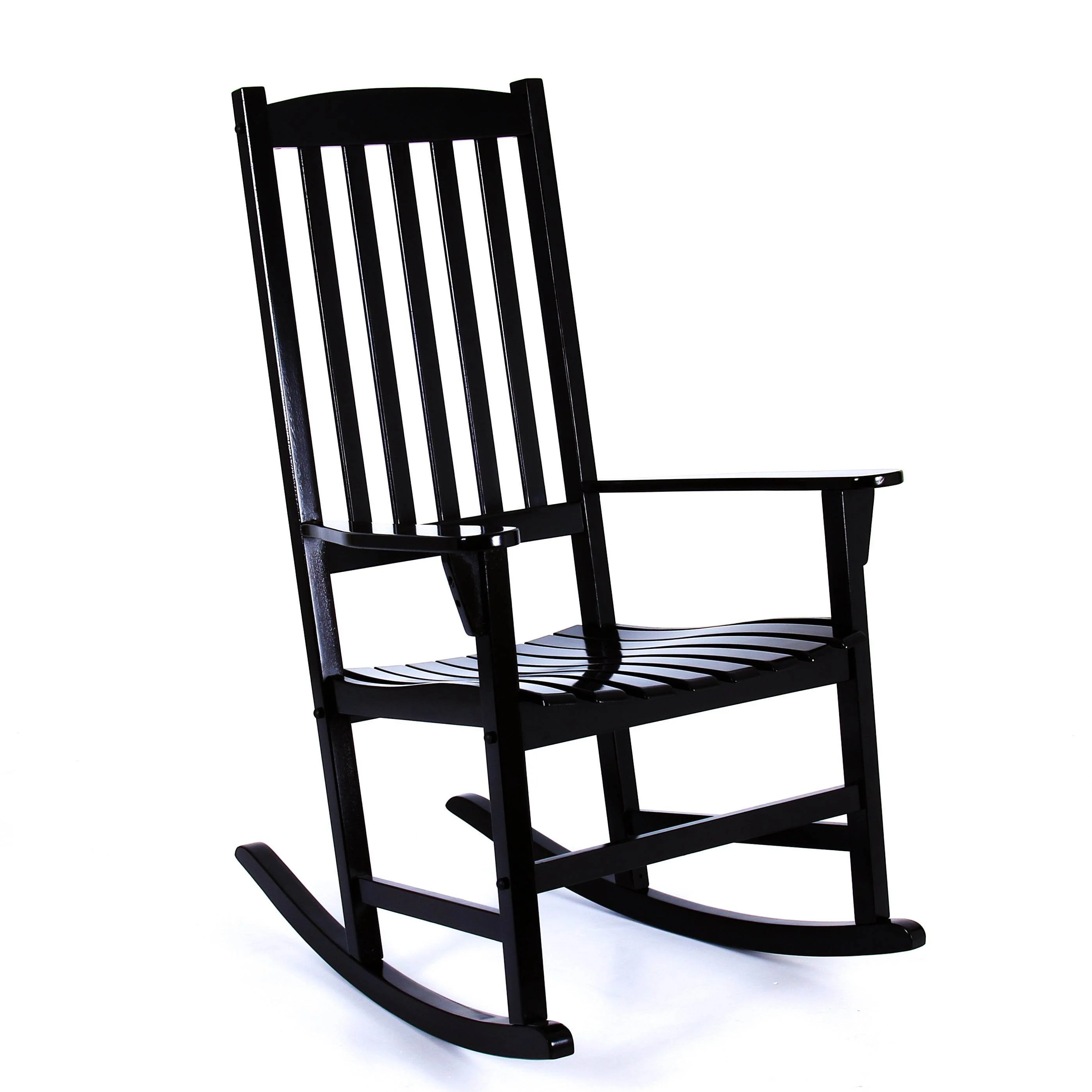 Moni 2 Piece Mahogany Wood Black Porch Rocking Chair - Image 52
