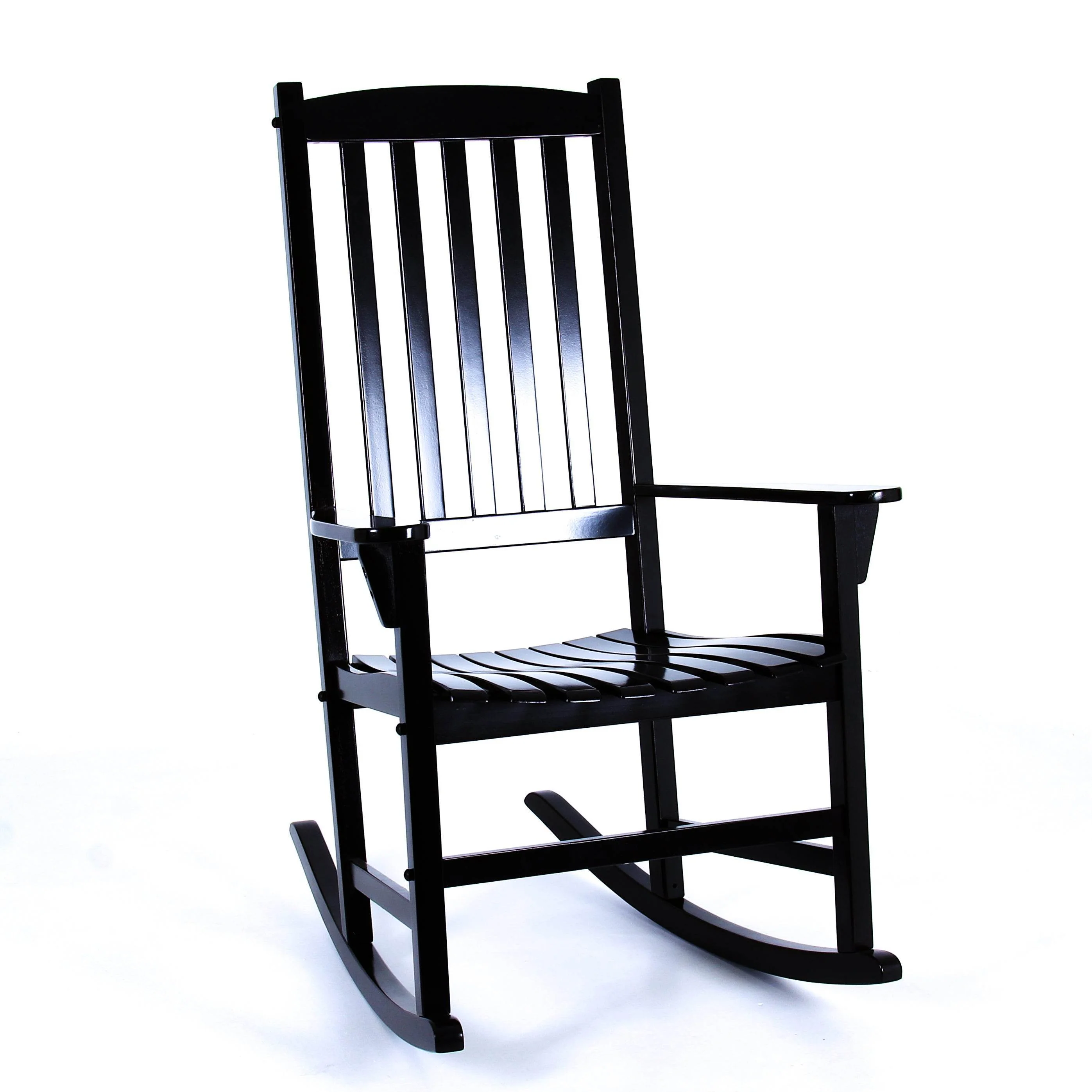 Moni 2 Piece Mahogany Wood Black Porch Rocking Chair - Image 54