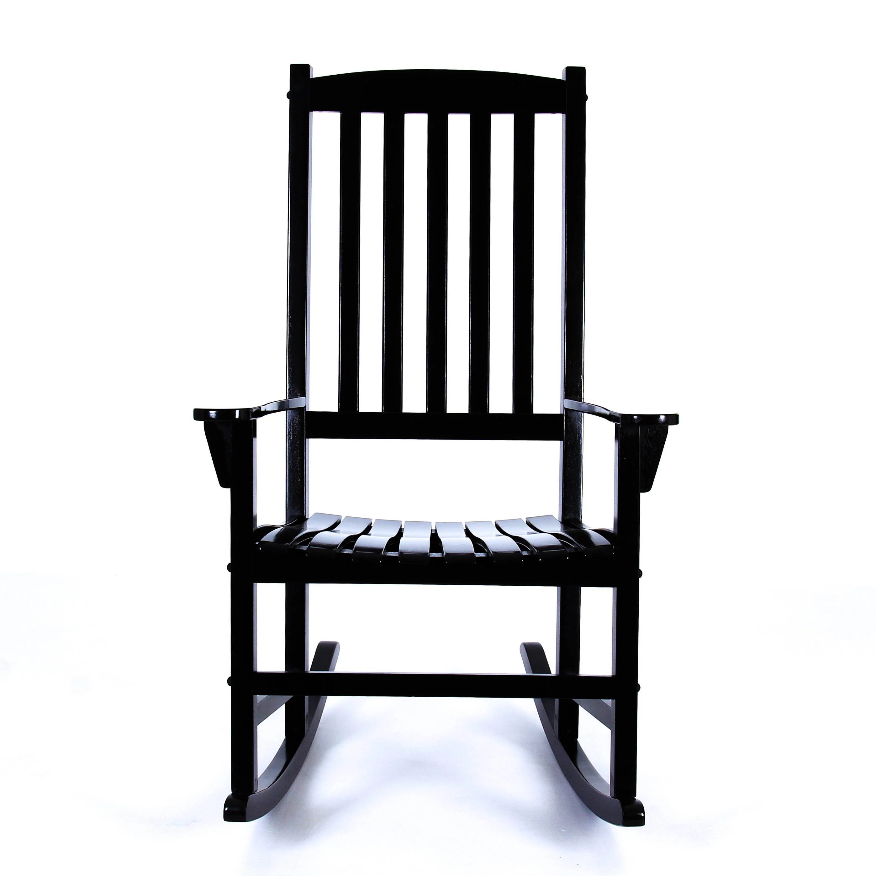 Moni 2 Piece Mahogany Wood Black Porch Rocking Chair - Image 57