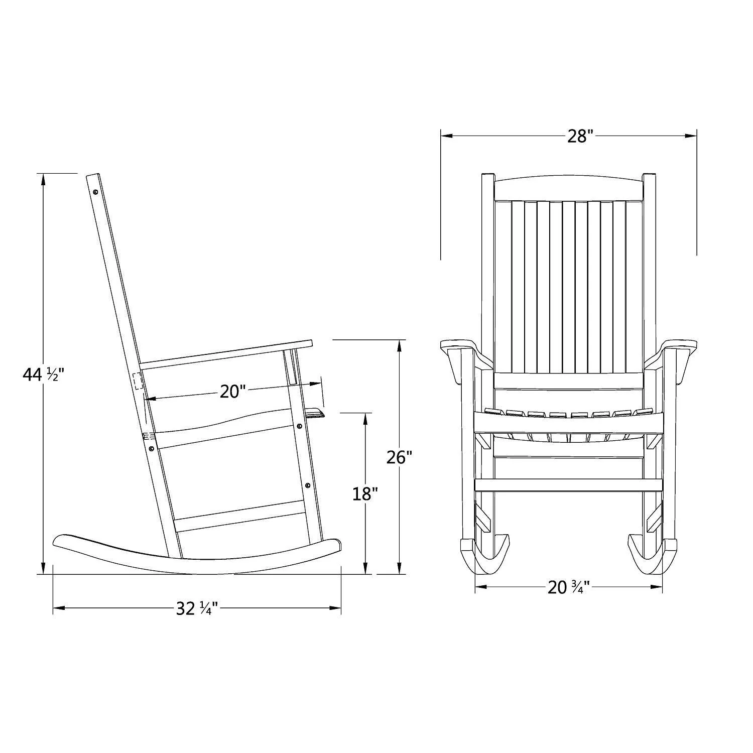 Moni 2 Piece Mahogany Wood Celestial Blue Porch Rocking Chair - Image 8
