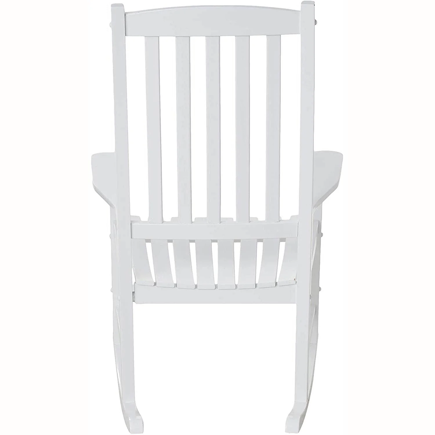Moni 2 Piece Mahogany Wood White Porch Rocking Chair - Image 9