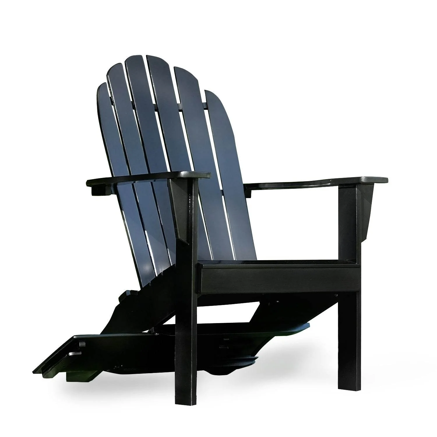 Moni Mahogany Wood Black Adirondack Chair FREE Tray Table - Image 11