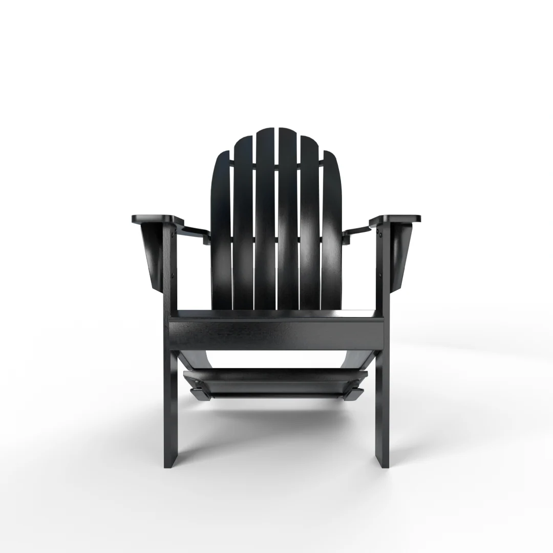 Moni Mahogany Wood Black Adirondack Chair FREE Tray Table - Image 15
