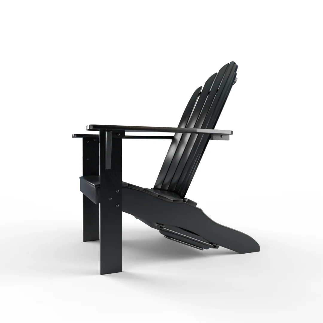 Moni Mahogany Wood Black Adirondack Chair FREE Tray Table - Image 23