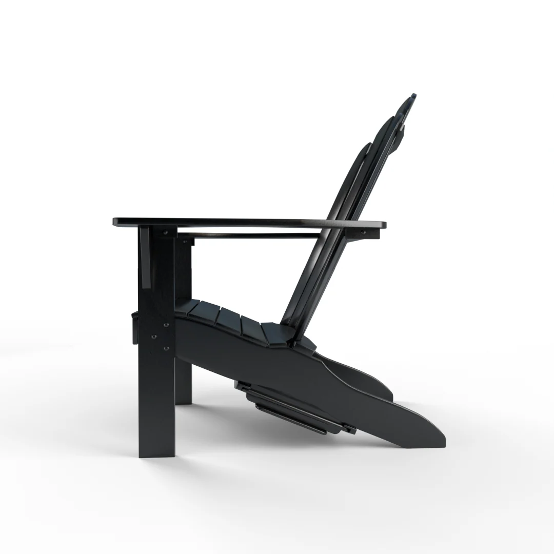 Moni Mahogany Wood Black Adirondack Chair FREE Tray Table - Image 25