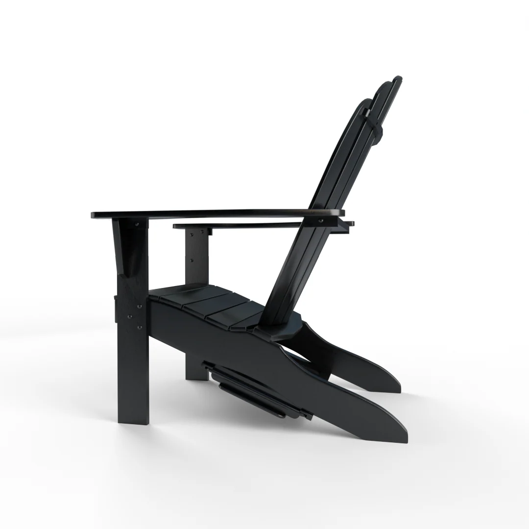 Moni Mahogany Wood Black Adirondack Chair FREE Tray Table - Image 27