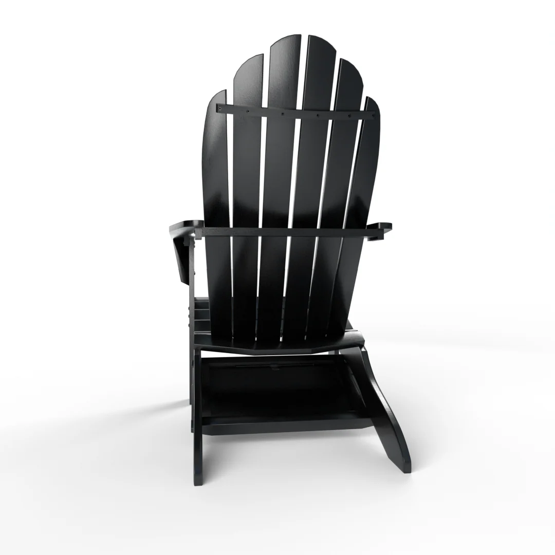 Moni Mahogany Wood Black Adirondack Chair FREE Tray Table - Image 35