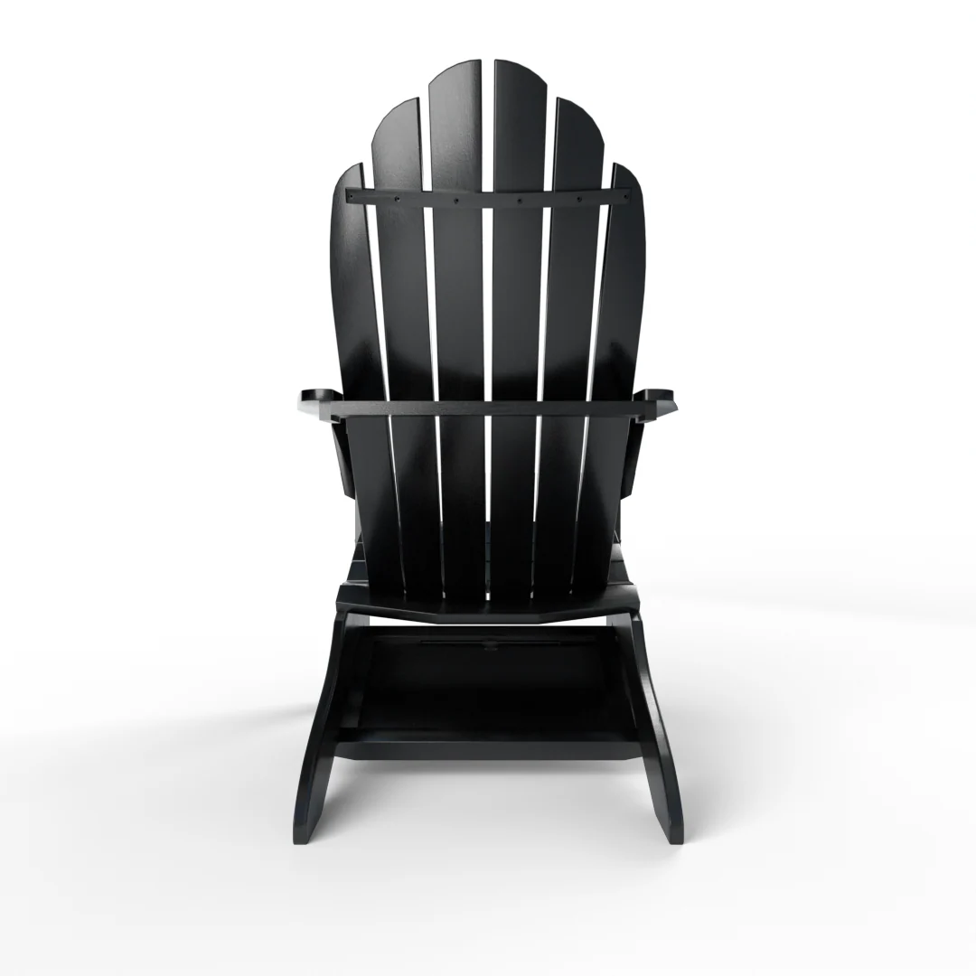 Moni Mahogany Wood Black Adirondack Chair FREE Tray Table - Image 36