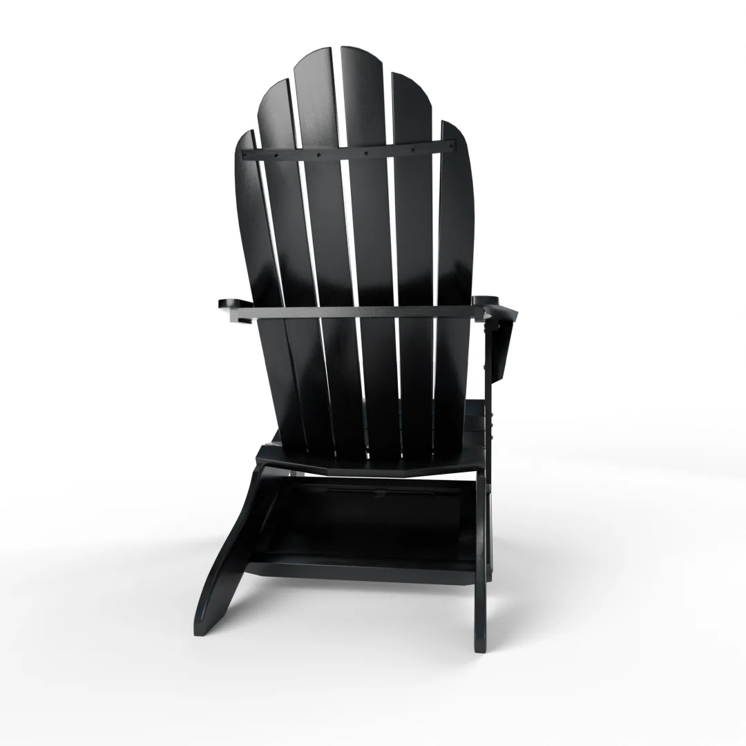 Moni Mahogany Wood Black Adirondack Chair FREE Tray Table - Image 37
